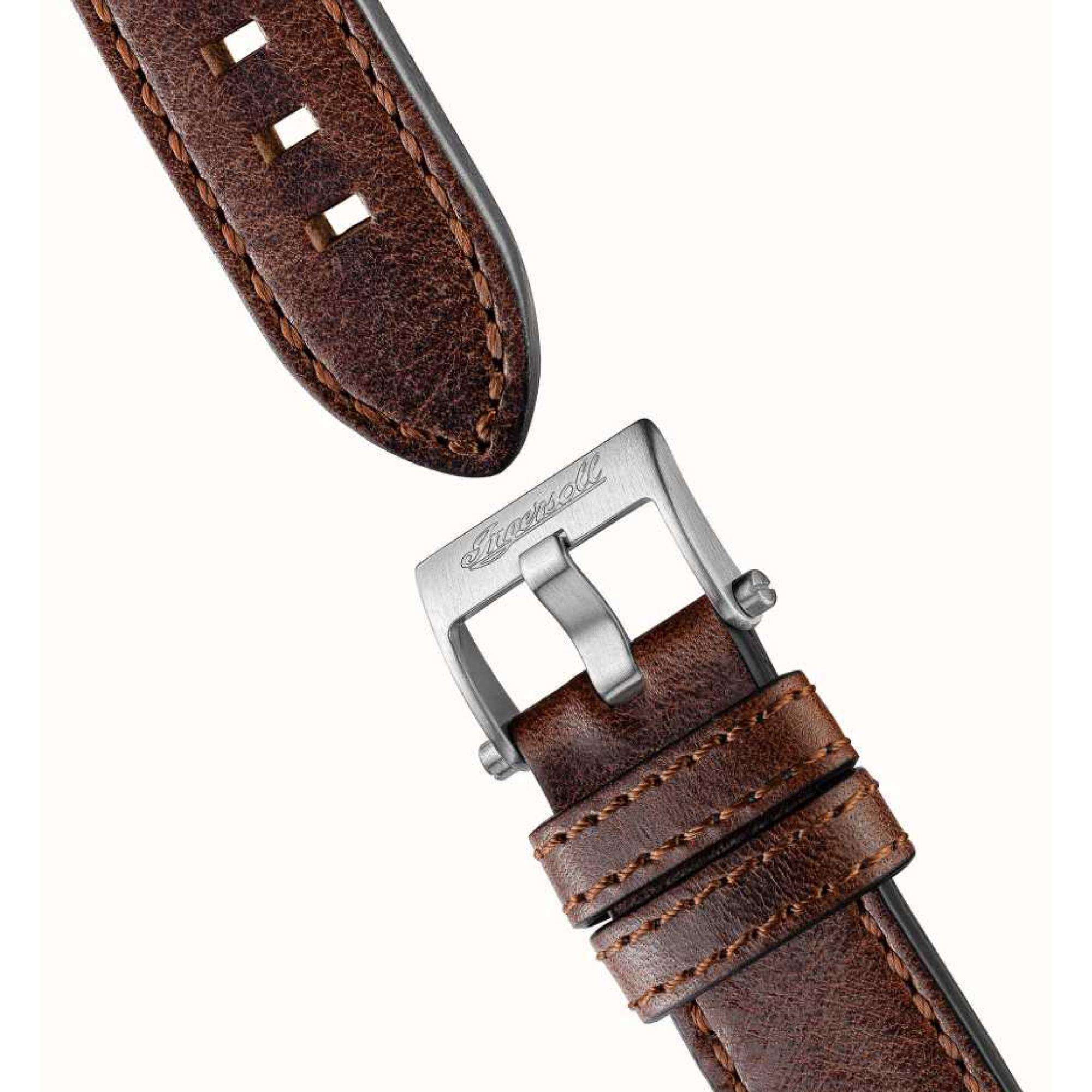 Ingersoll The Scovill 1892 Automatic Black Dial Brown Leather Strap Men's Watch I13901