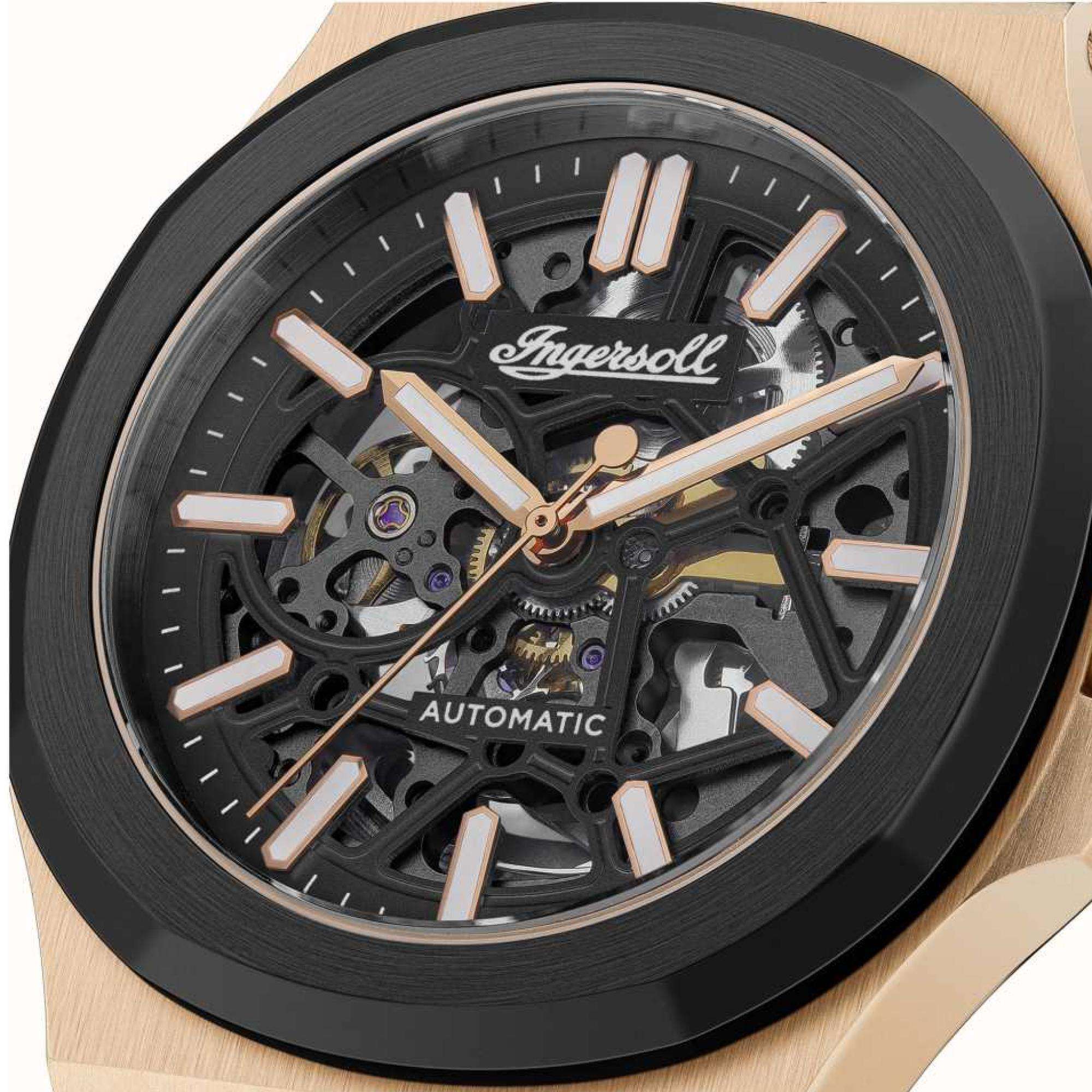Ingersoll The Catalina 1892 Automatic Black Dial Blue Leather Strap Men's Watch I12506