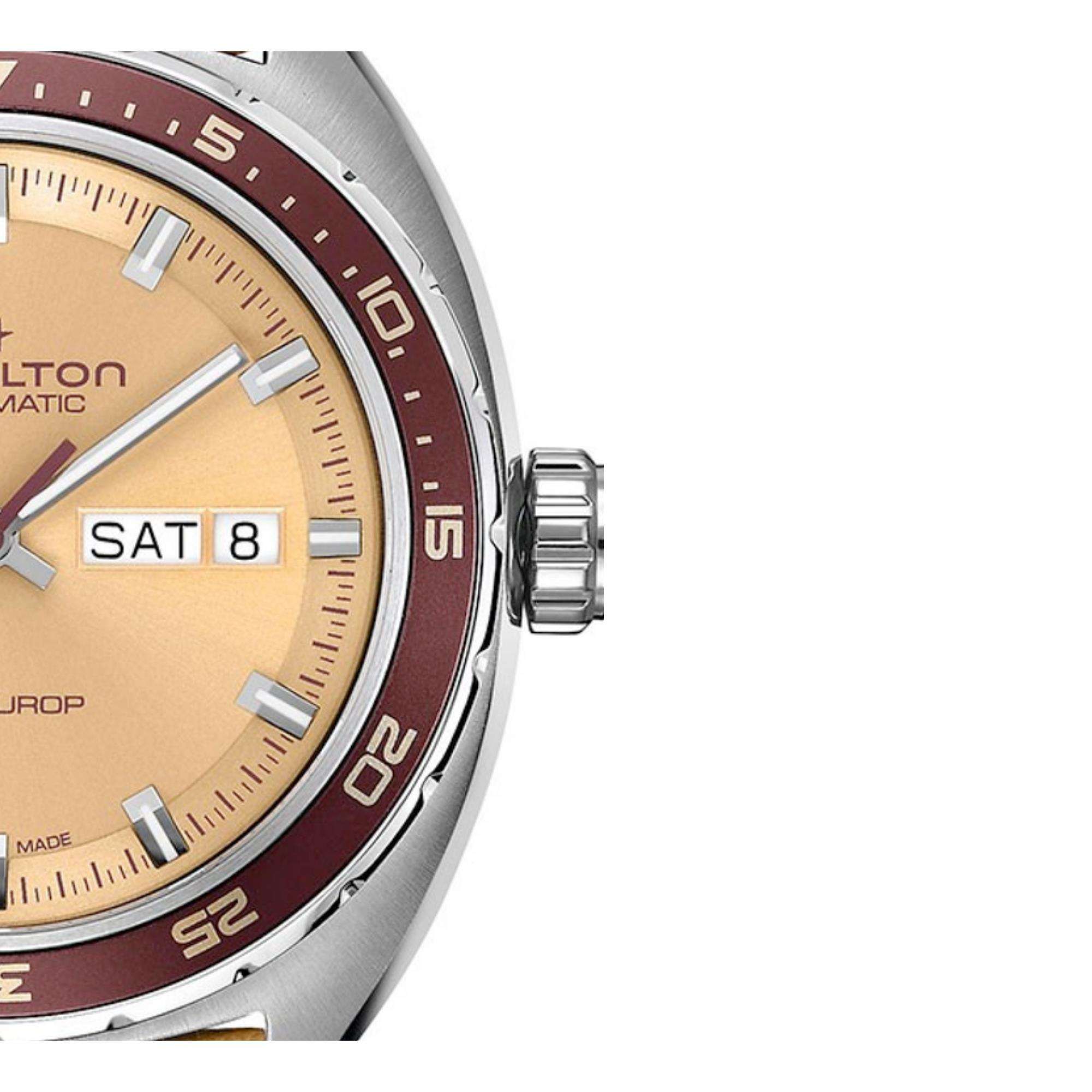 Hamilton American Classic Pan Europ Day-Date Auto Automatic Champagne Dial Men's Watch H35435820
