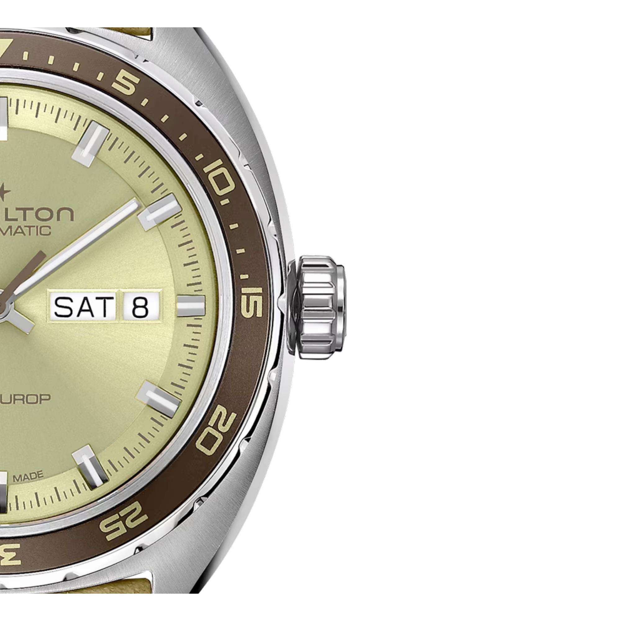 Hamilton American Classic Pan Europ Day-Date Auto 2 Straps Set Automatic Green Dial Men's Watch H35445860