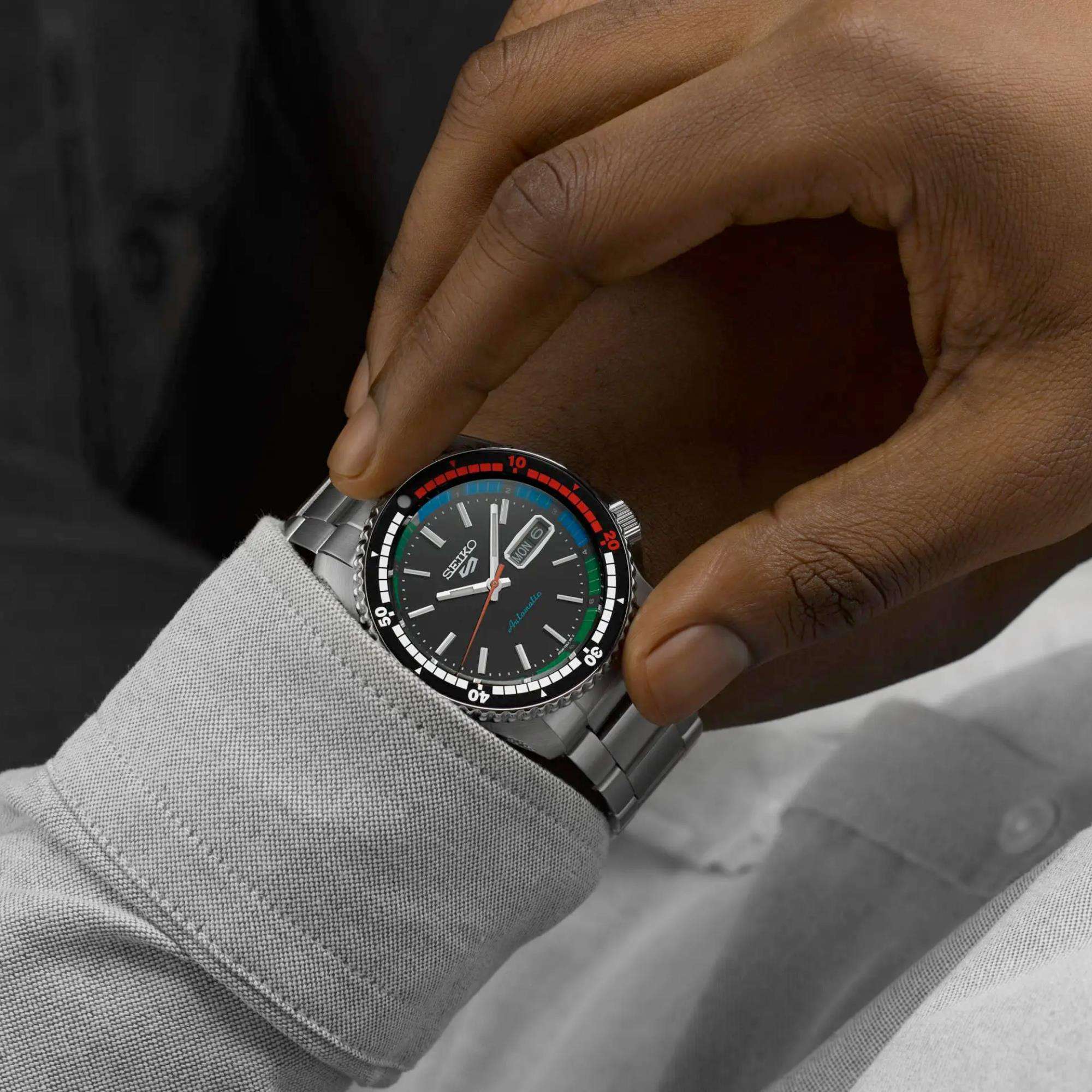 Seiko 5 Sports The New Regatta Retro Colour Collection Automatic Multicoloured Dial Men's Watch SRPK13K1