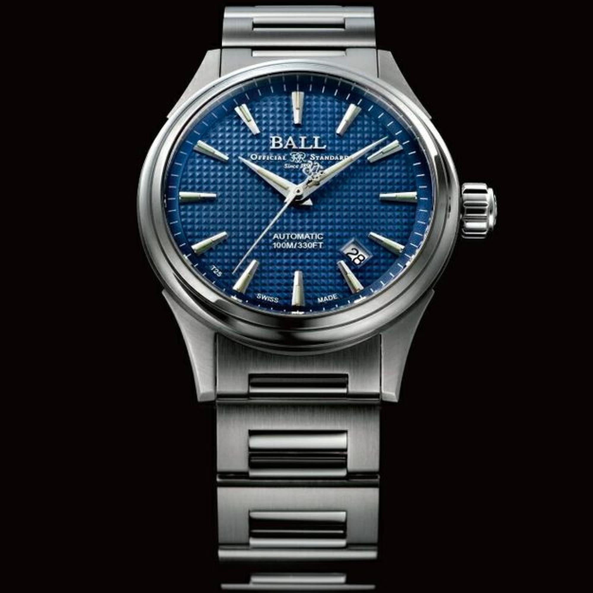 BALL Fireman Victory Automatic Black Dial Silver Stainless Steel Bracelet Men's Watch NM2098C-S5J-BE