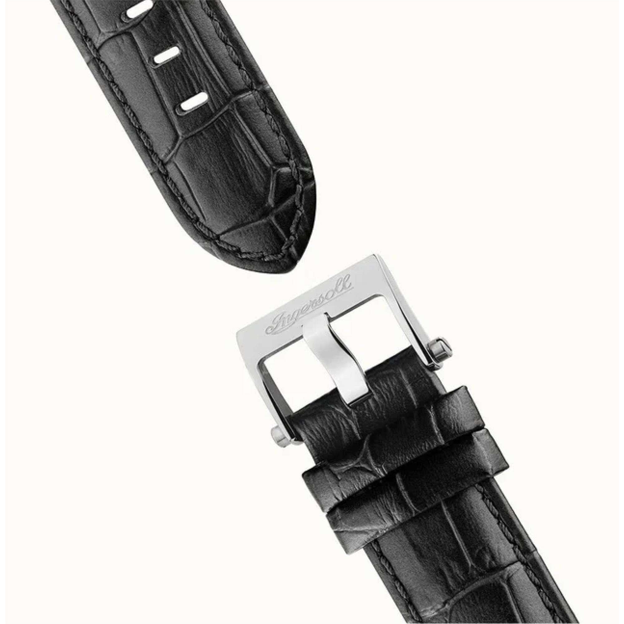 Ingersoll The Row 1892 Automatic Men's Watch Silver Dial Black Leather Strap I12401