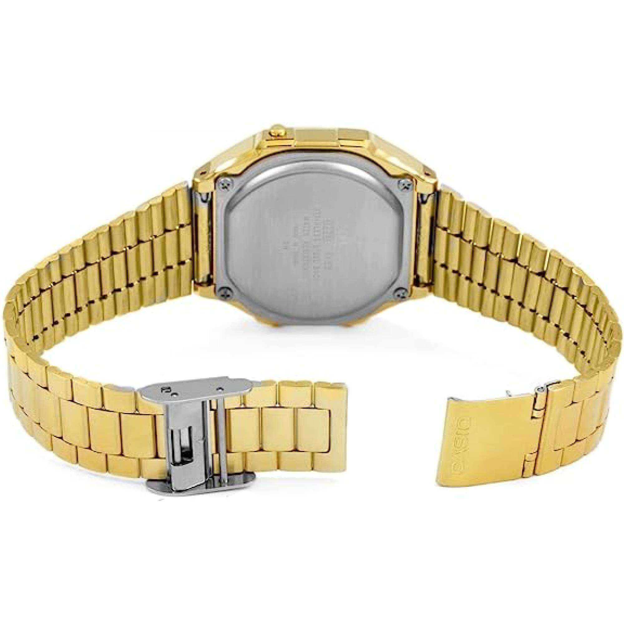 Casio Vintage Gold Plated Purple Dial Digital Watch A168WERG-2AEF