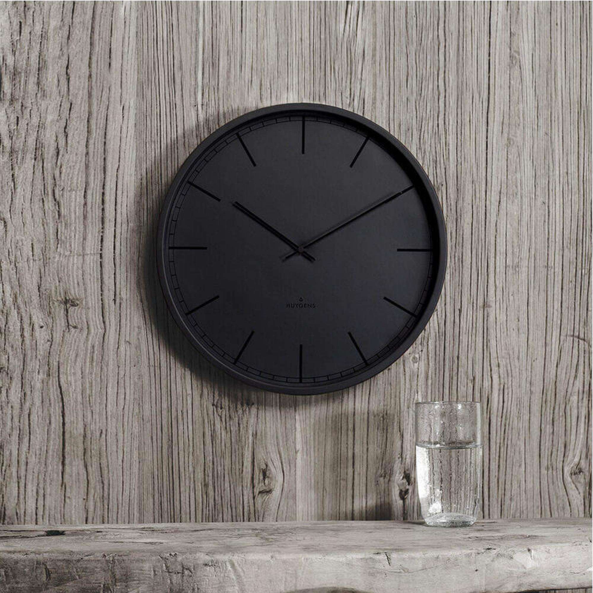 Huygens Black Tone Series Index Wall Clock 35cm HU16002