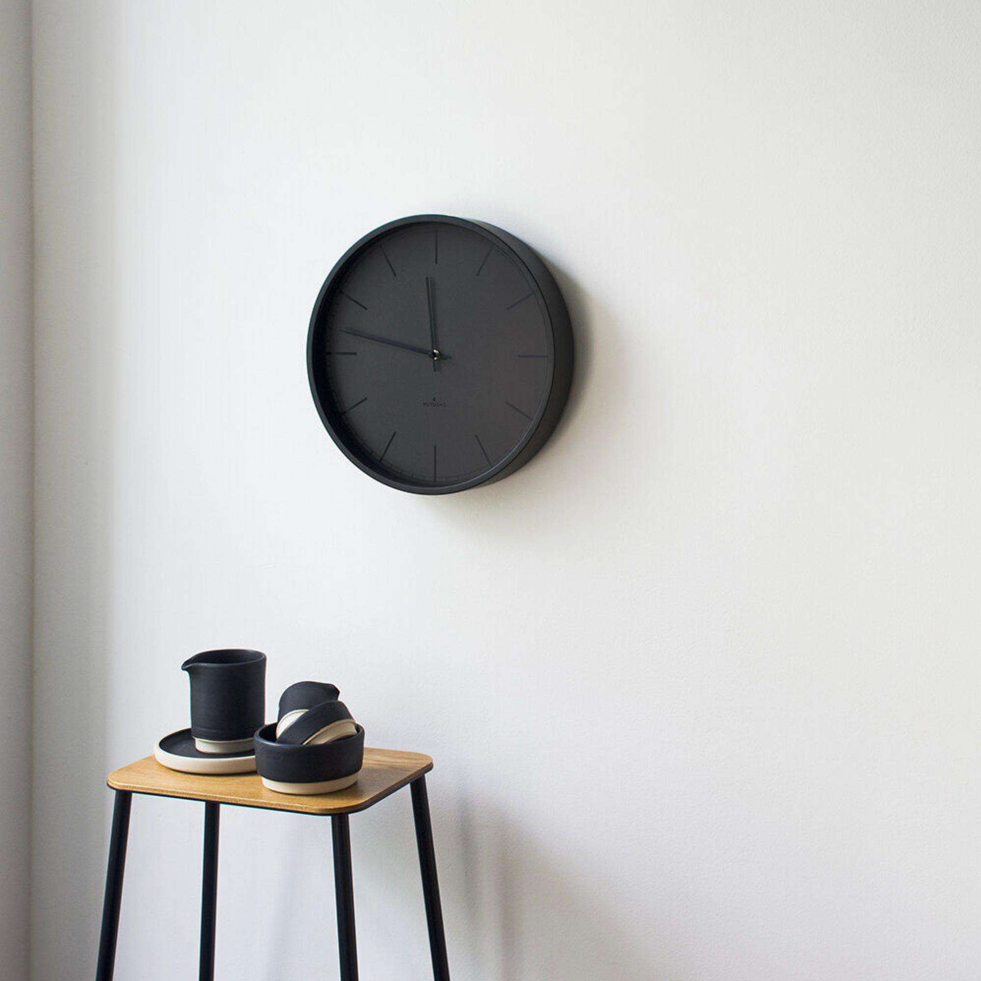 Huygens Black Tone Series Index Wall Clock 35cm HU16002