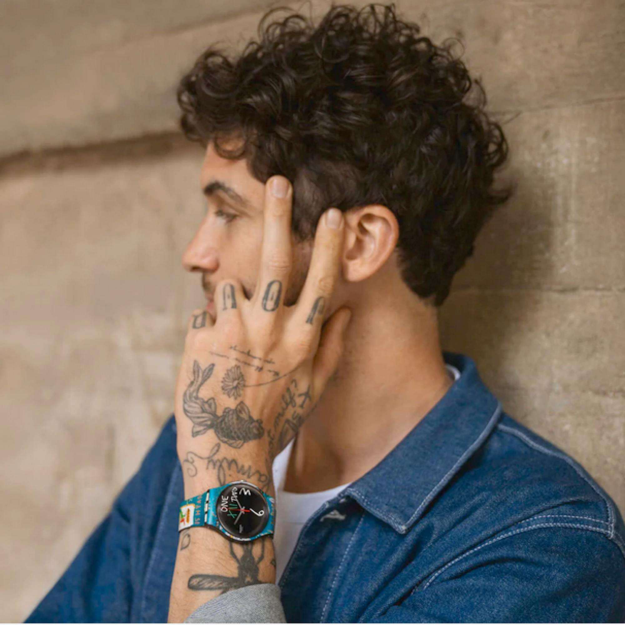 Swatch Art Journey 'Ishtar By Jean-Michel Basquiat' Quartz Unisex Watch SUOZ356