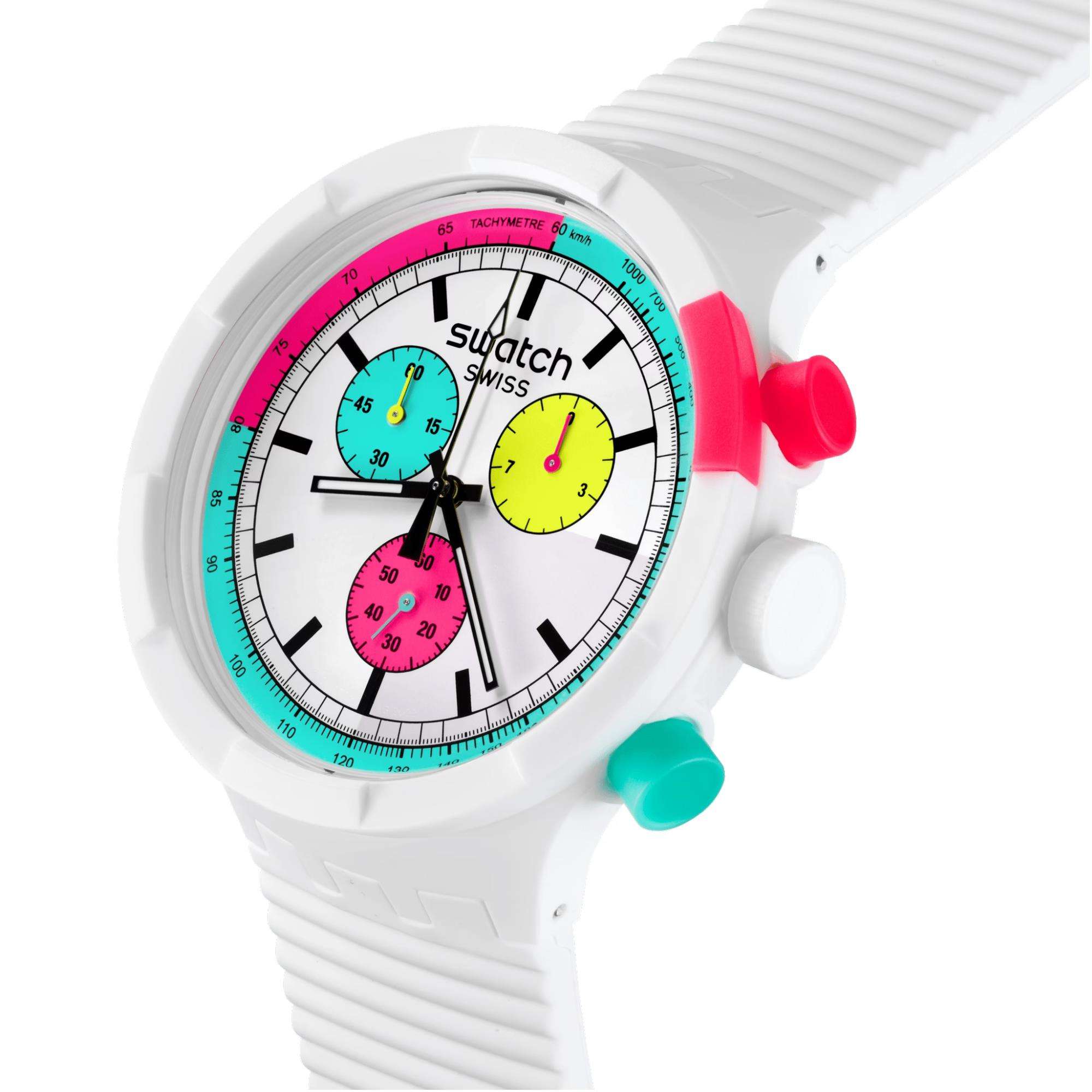 Swatch Neon The Purity Of Neon Quartz Ladies Watch SB06W100
