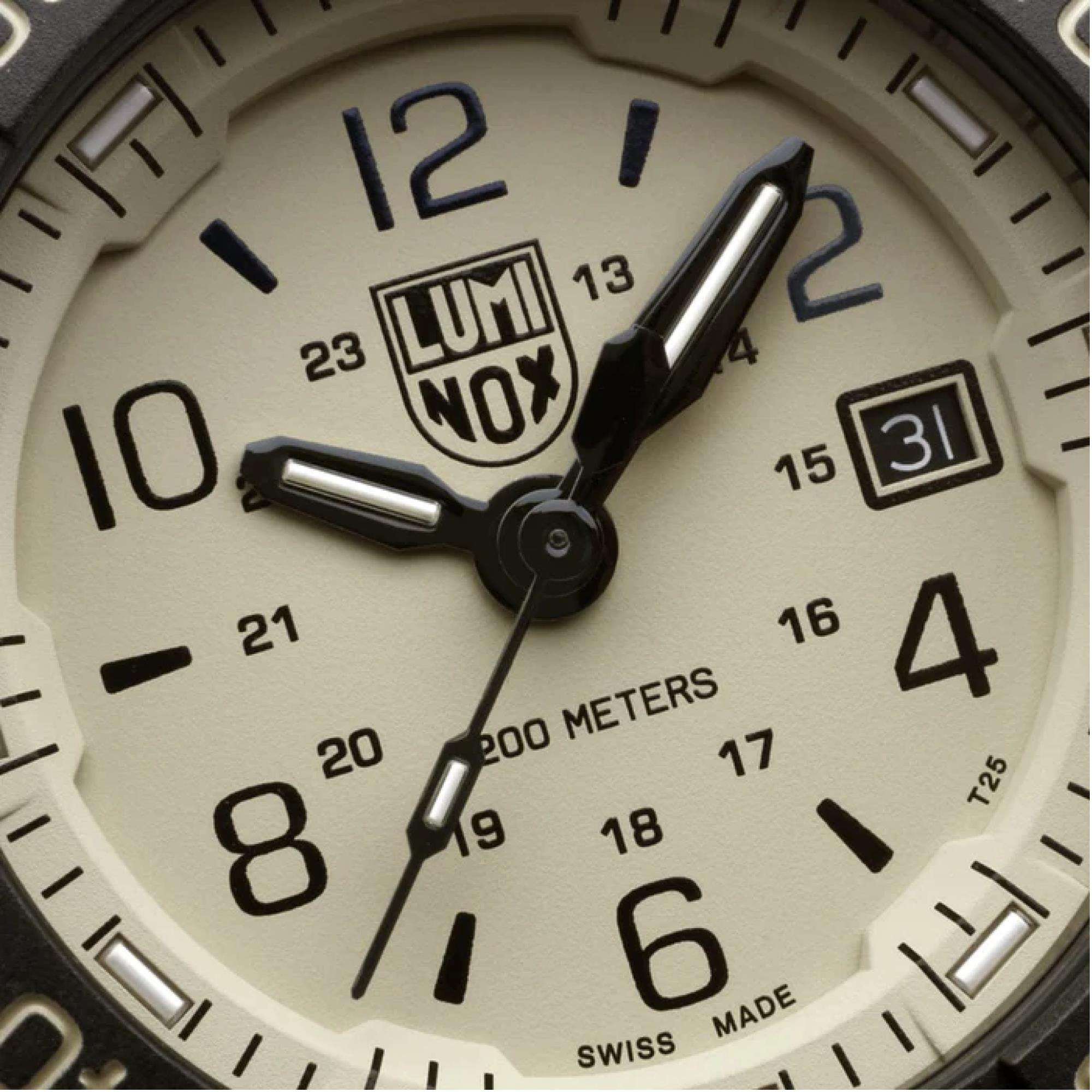 Luminox Navy Seal Foundation Special Edition Beige Dial Black Silicone Strap Men's Watch XS.3251CBNSFSET