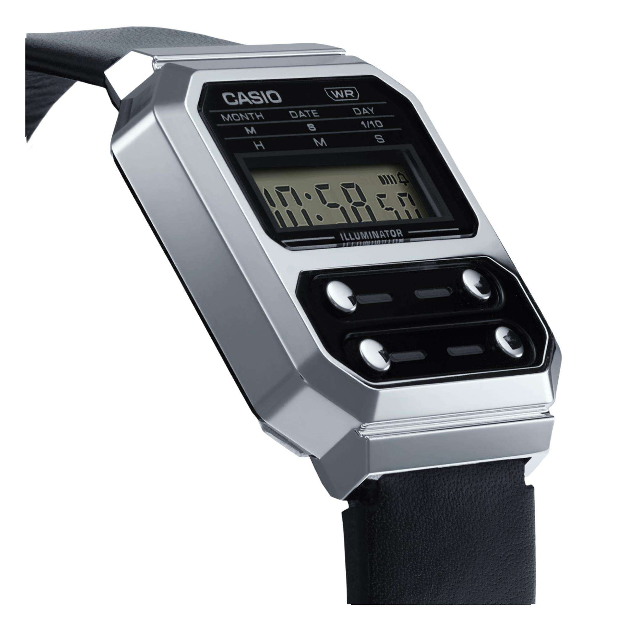 Casio Vintage Quartz Black Unisex Watch A100WEL-1AEF