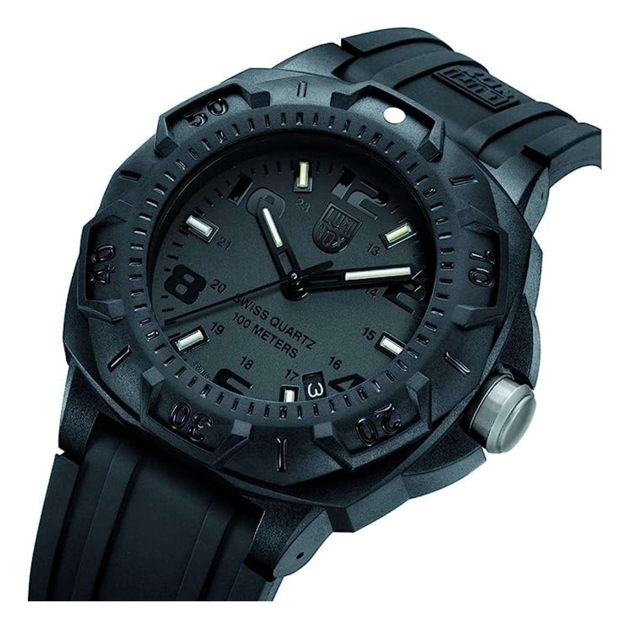 Luminox Land Sentry 0200 Series Black Dial Black Rubber Strap Men's Watch XL.0201.BO