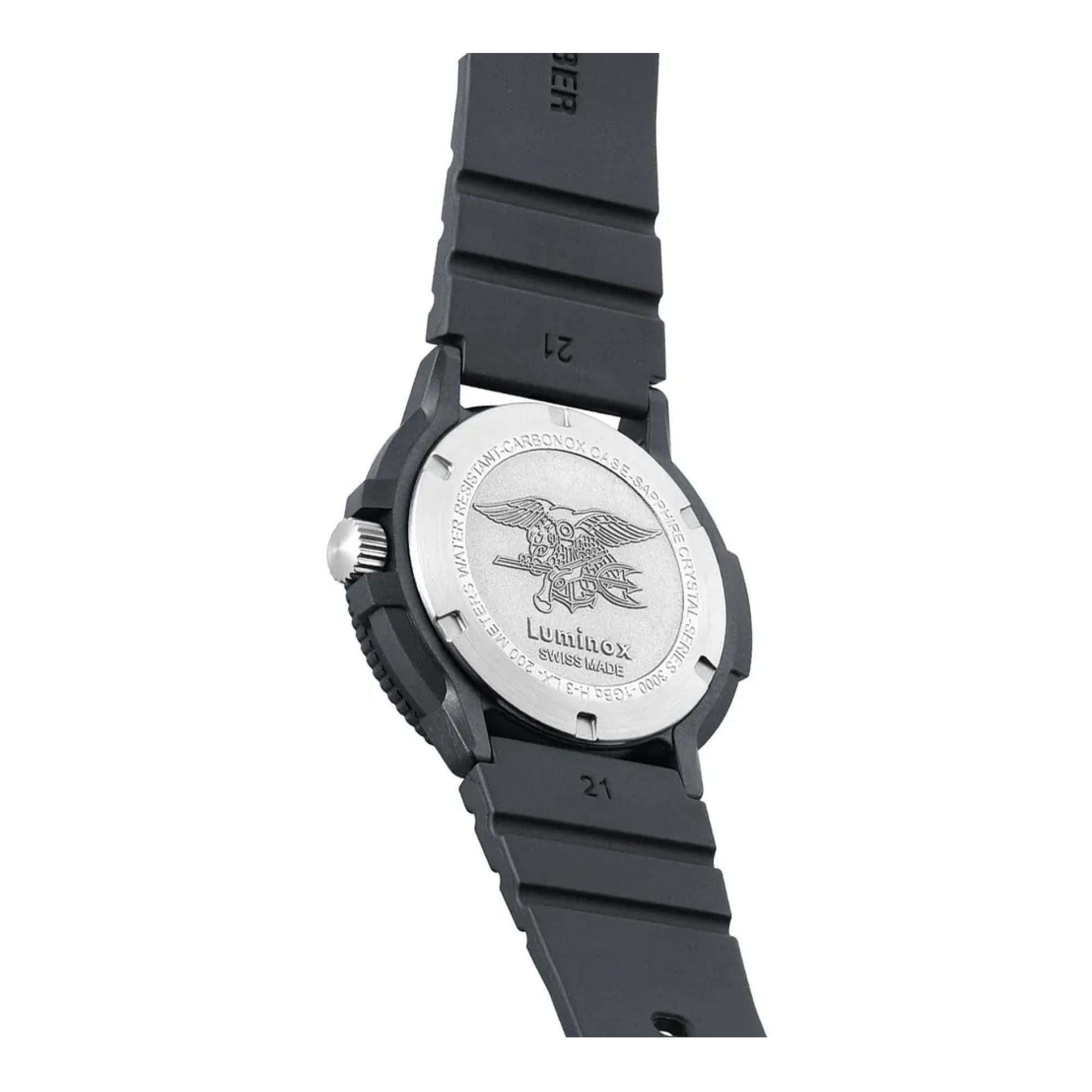 Luminox Original Navy Seal 3000 Evo Series White Dial Rubber Strap Men's Watch XS.3007.EVO.S