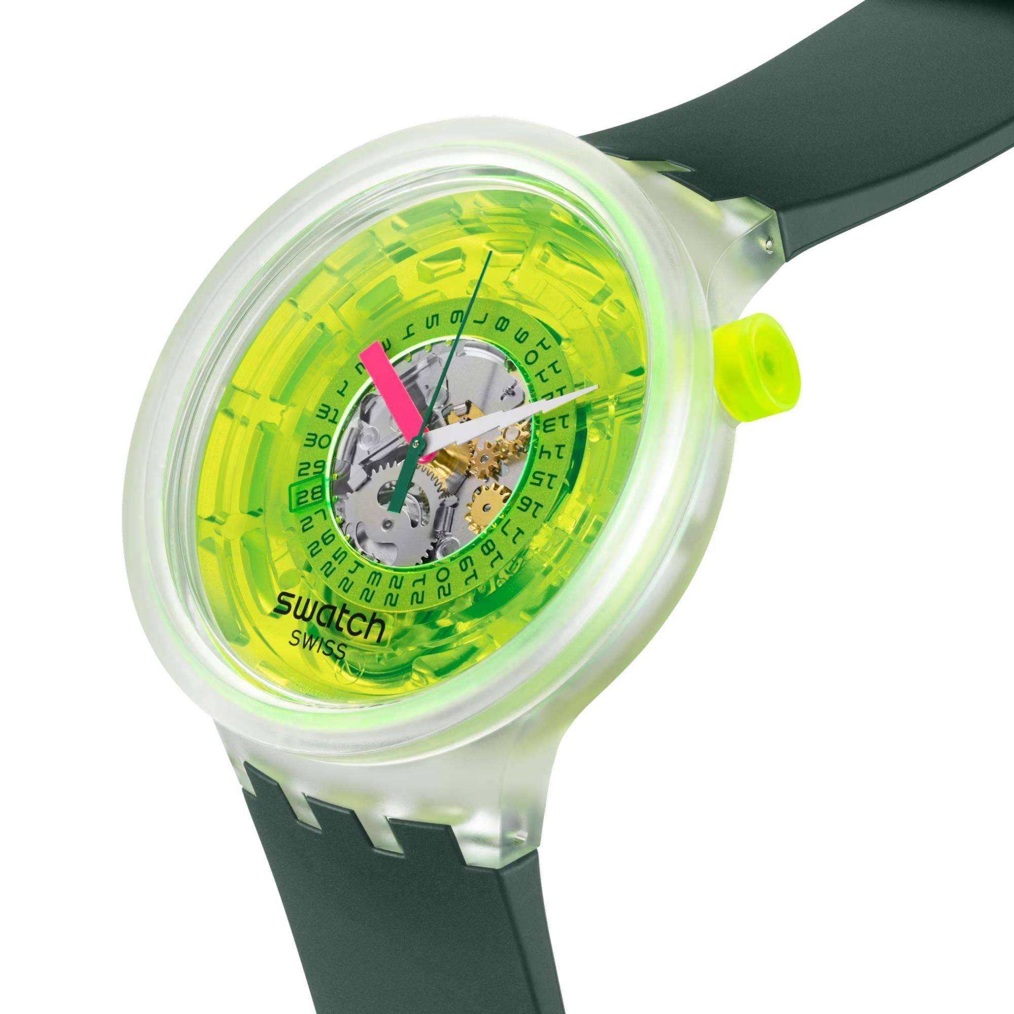 Swatch Neon Blinded By Neon Quartz Unisex Watch SB05K400
