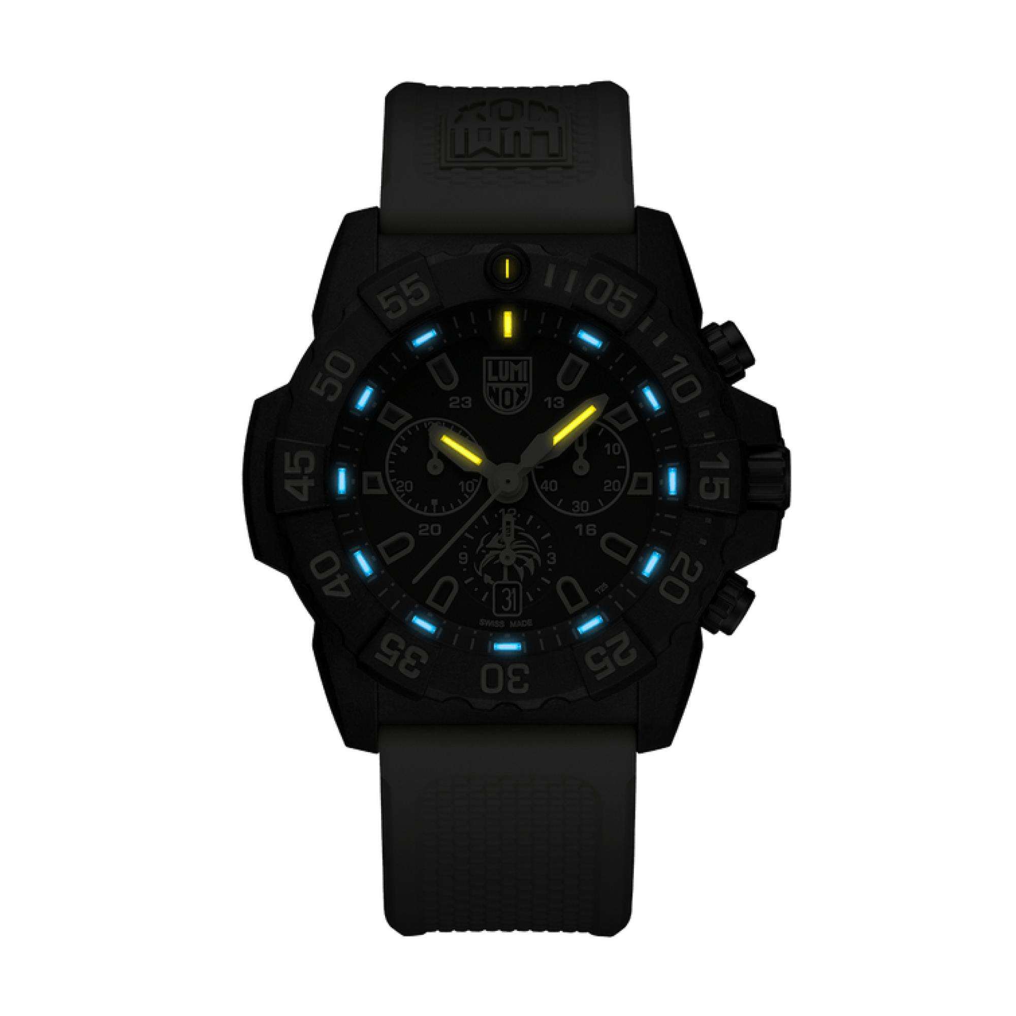 LUMINOX NAVY SEAL CHRONOGRAPH 3580 SERIES BLACK DIAL MENS WATCH XS.3590.NSF.SET