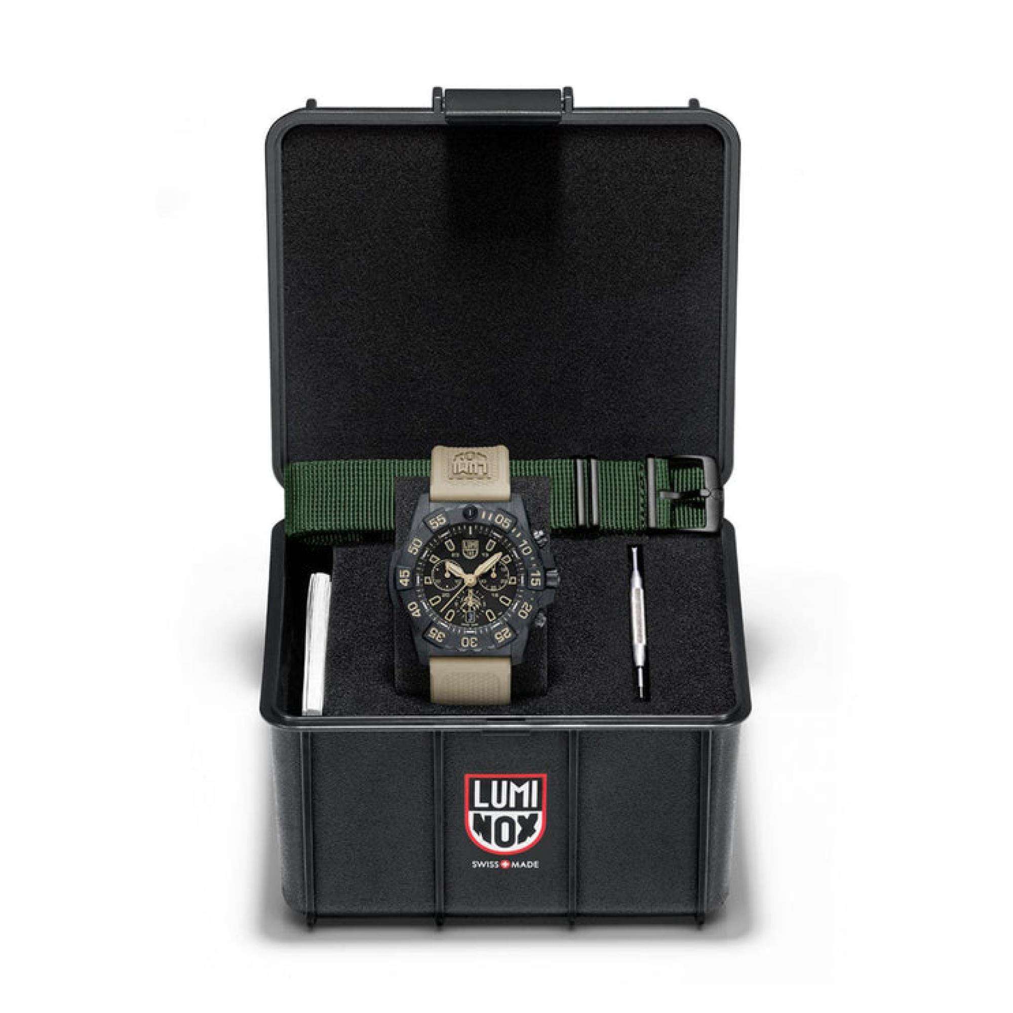 LUMINOX NAVY SEAL CHRONOGRAPH 3580 SERIES BLACK DIAL MENS WATCH XS.3590.NSF.SET
