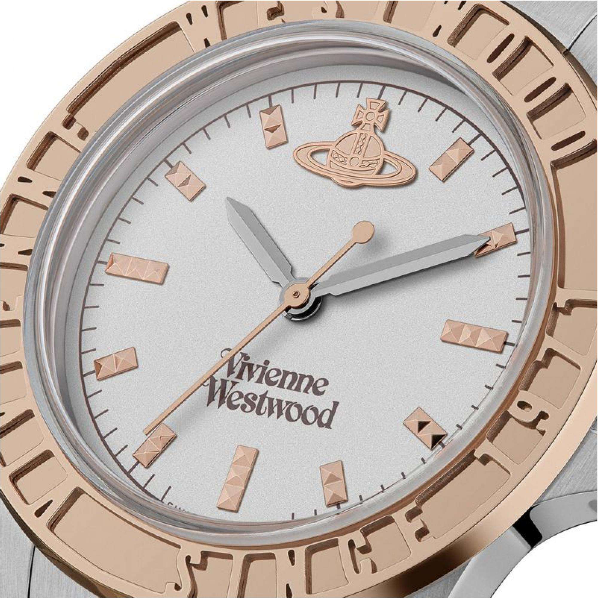 Vivienne Westwood Sunbury Unisex Quartz Watch with Silver Dial Stainless Steel Two Tone Bracelet VV259SLSR