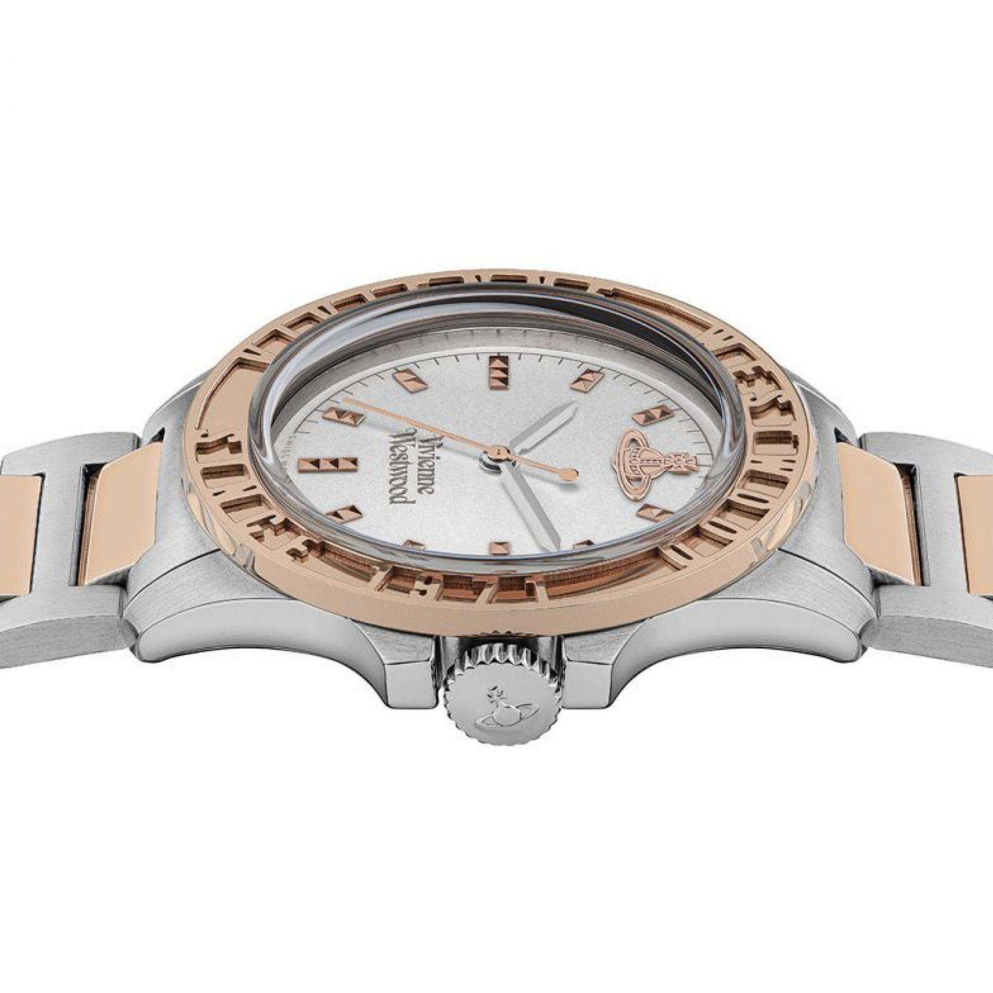Vivienne Westwood Sunbury Unisex Quartz Watch with Silver Dial Stainless Steel Two Tone Bracelet VV259SLSR