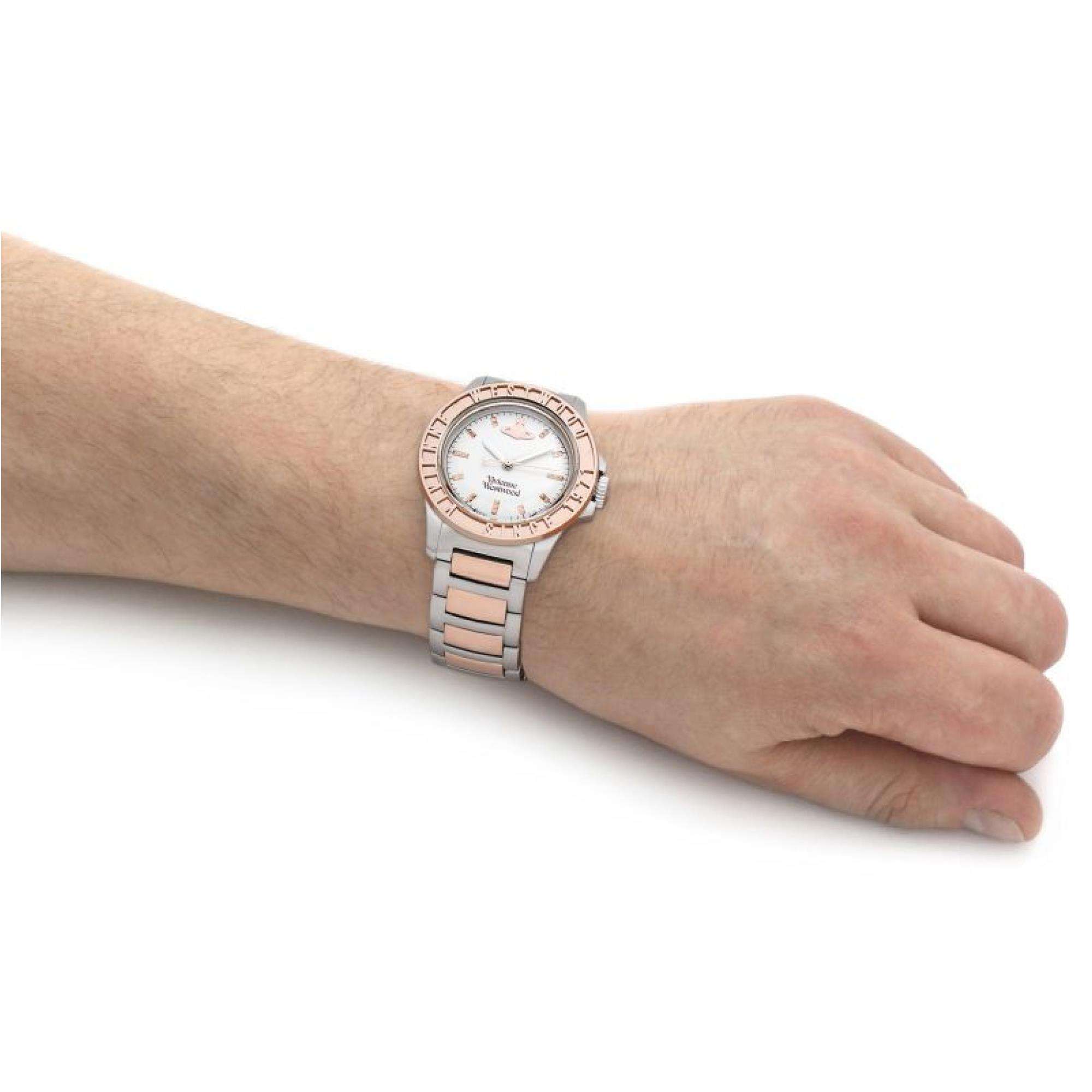 Vivienne Westwood Sunbury Unisex Quartz Watch with Silver Dial Stainless Steel Two Tone Bracelet VV259SLSR