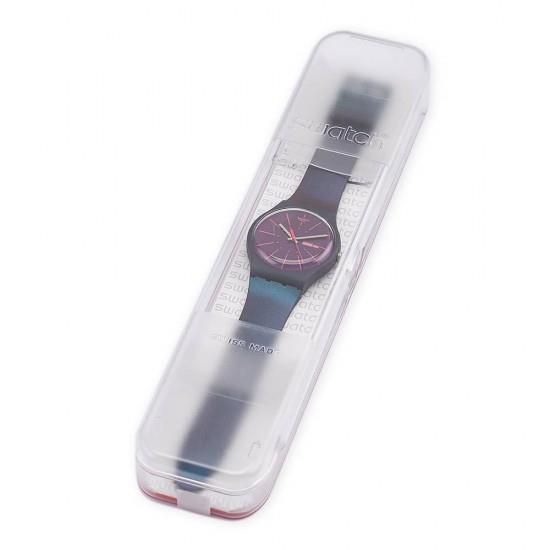Swatch Blue Grid Tachymeter Chronograph Blue Dial Men's Watch YVS454