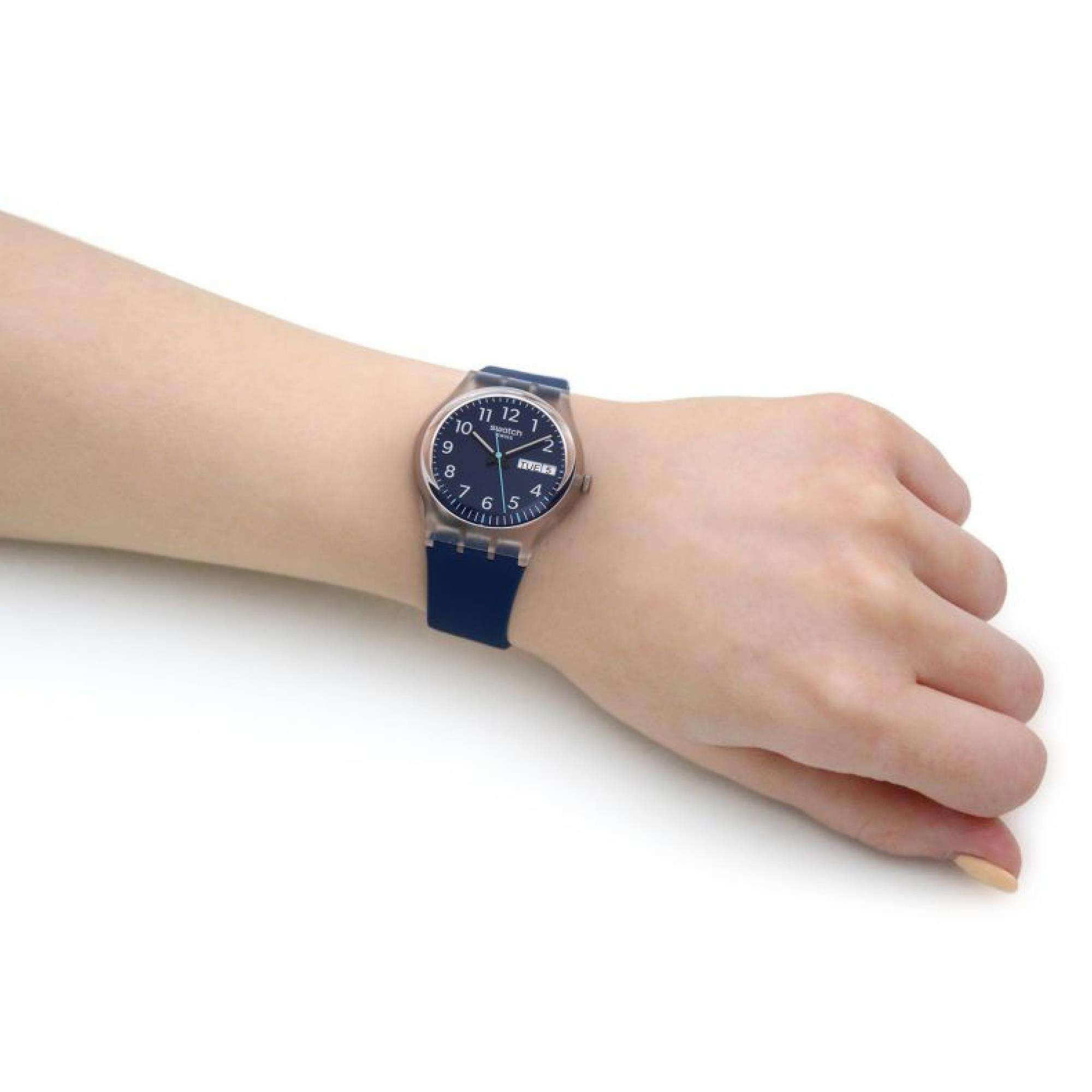 Swatch ORIGINAL GENT Rinse Repeat Navy Blue Dial Watch GE725