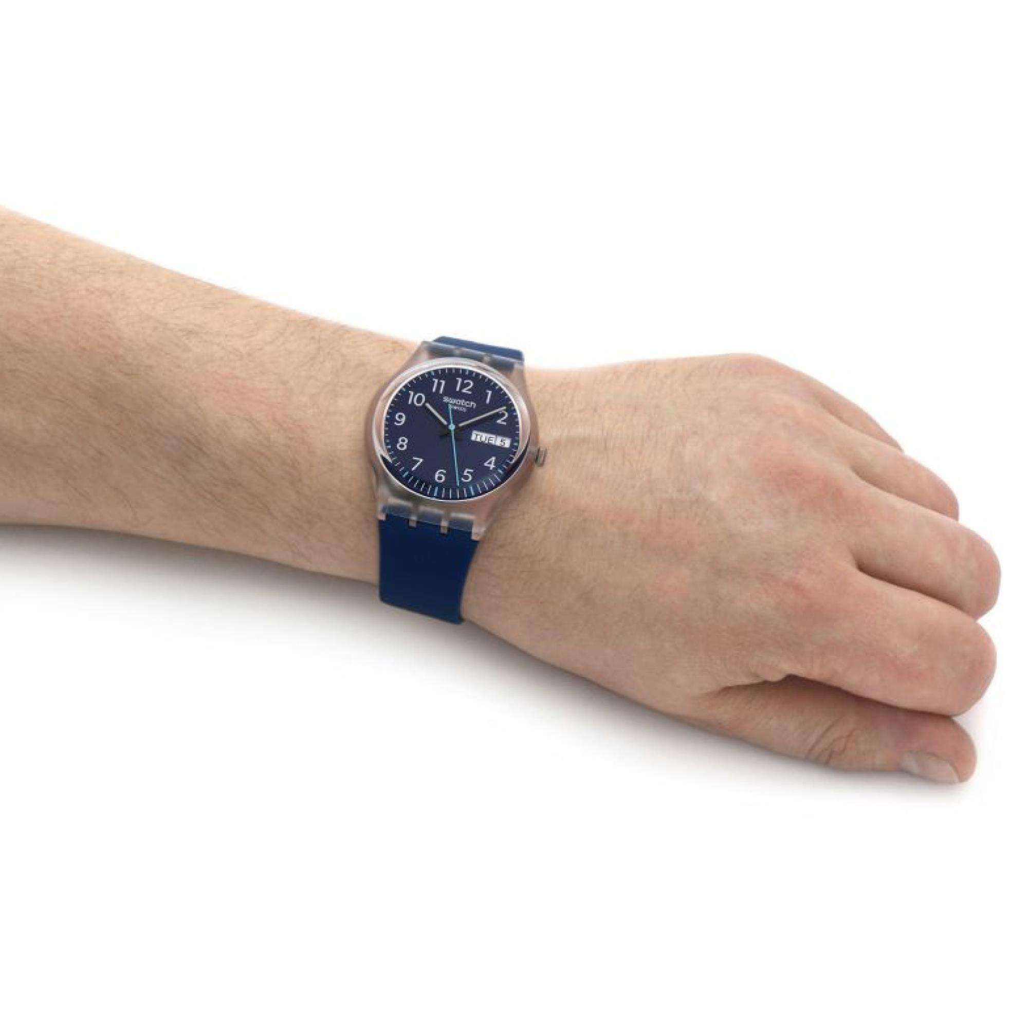 Swatch ORIGINAL GENT Rinse Repeat Navy Blue Dial Watch GE725