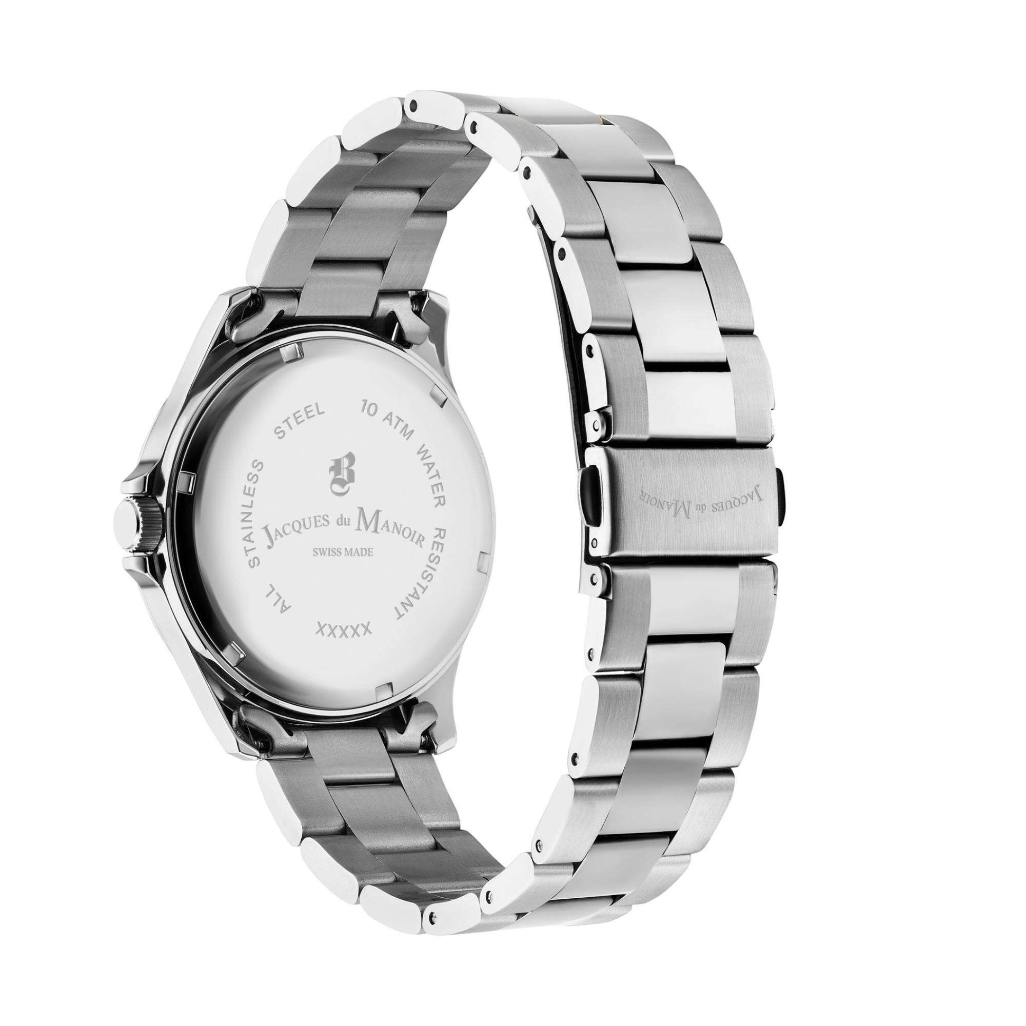 JDM Military Alpha I Black Dial Steel Bracelet Men's Watch JDM-WG001-09