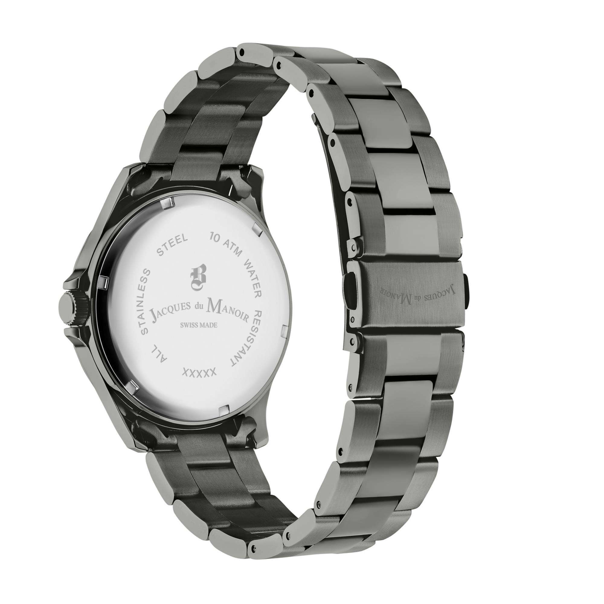 JDM Military Alpha I Green Dial Gun IP Bracelet Men's Watch JDM-WG001-08