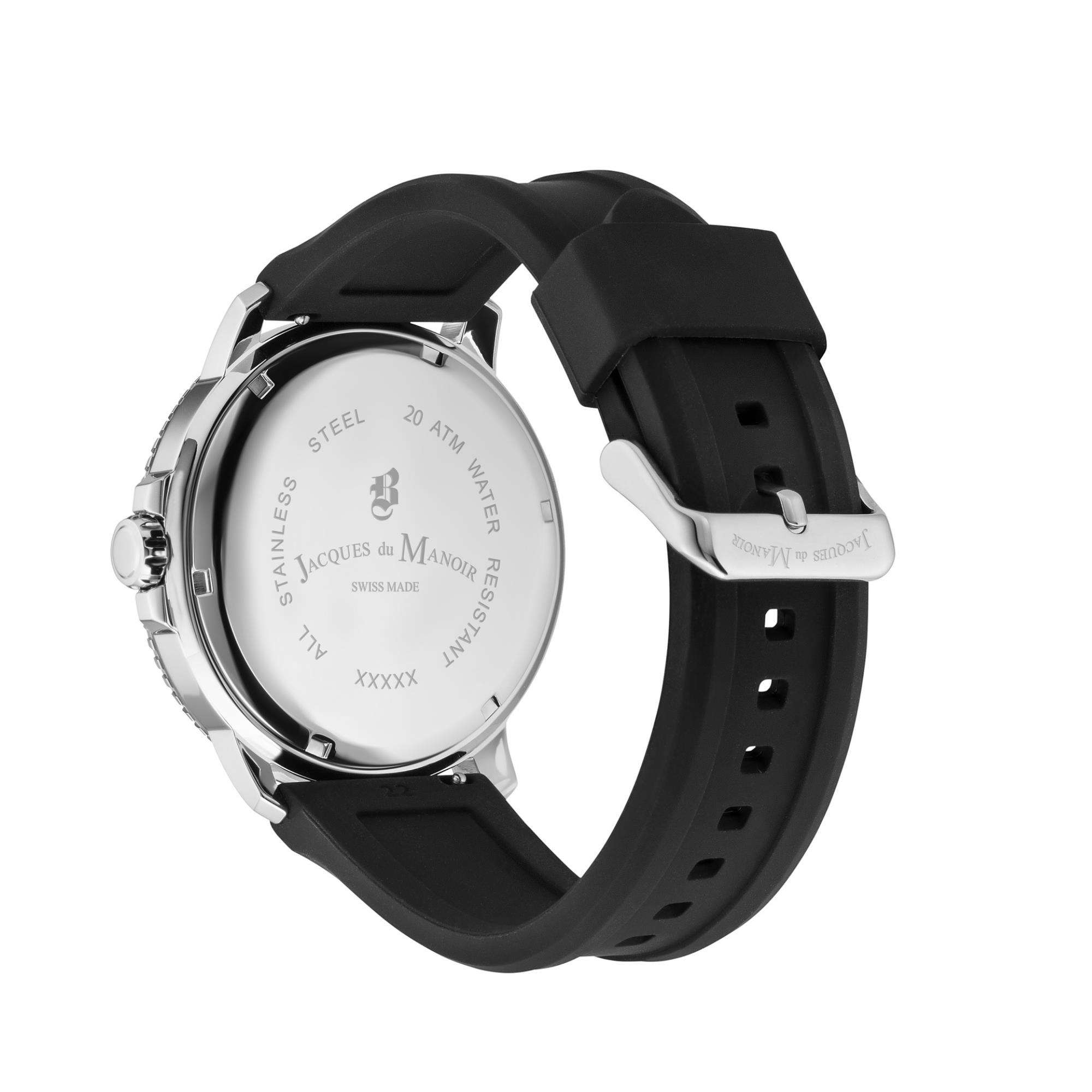 JDM Military Tango Blue Dial Black Silicone Strap Men's Watch JDM-WG008-01