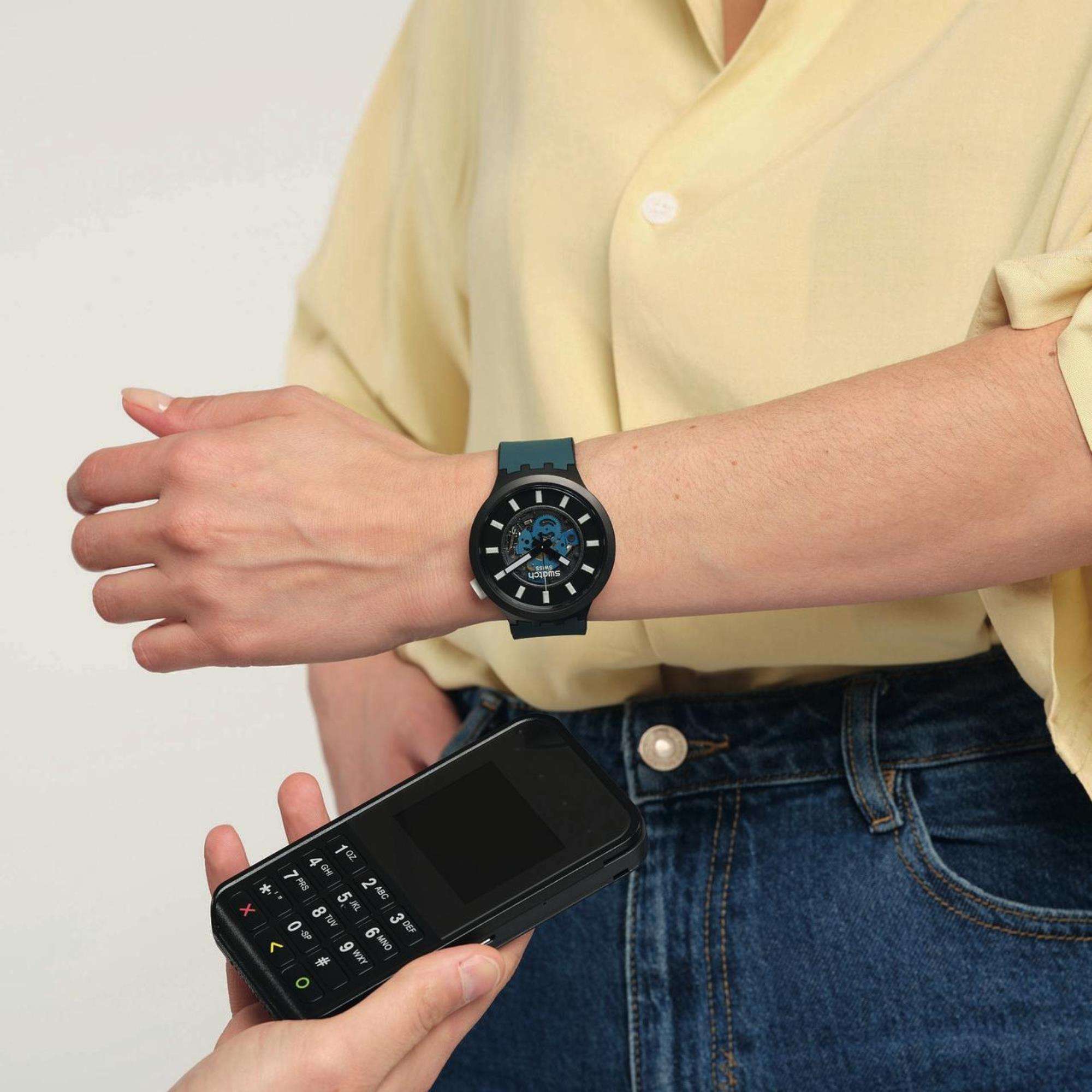 Swatch NIGHT TRIP PAY! SwatchPay! Watch SB03B111-5300