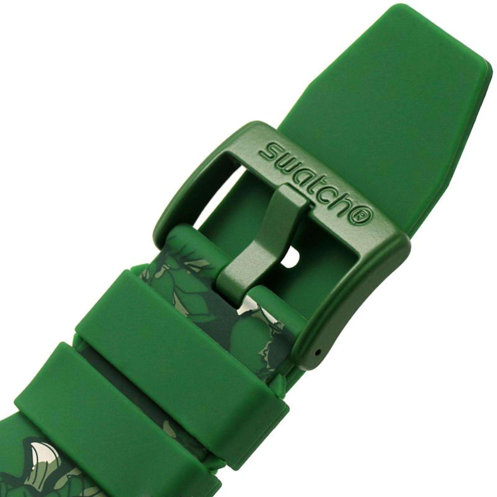 Swatch CAMOFLOWER GREEN Big Bold Bioceramic Watch SB05G104