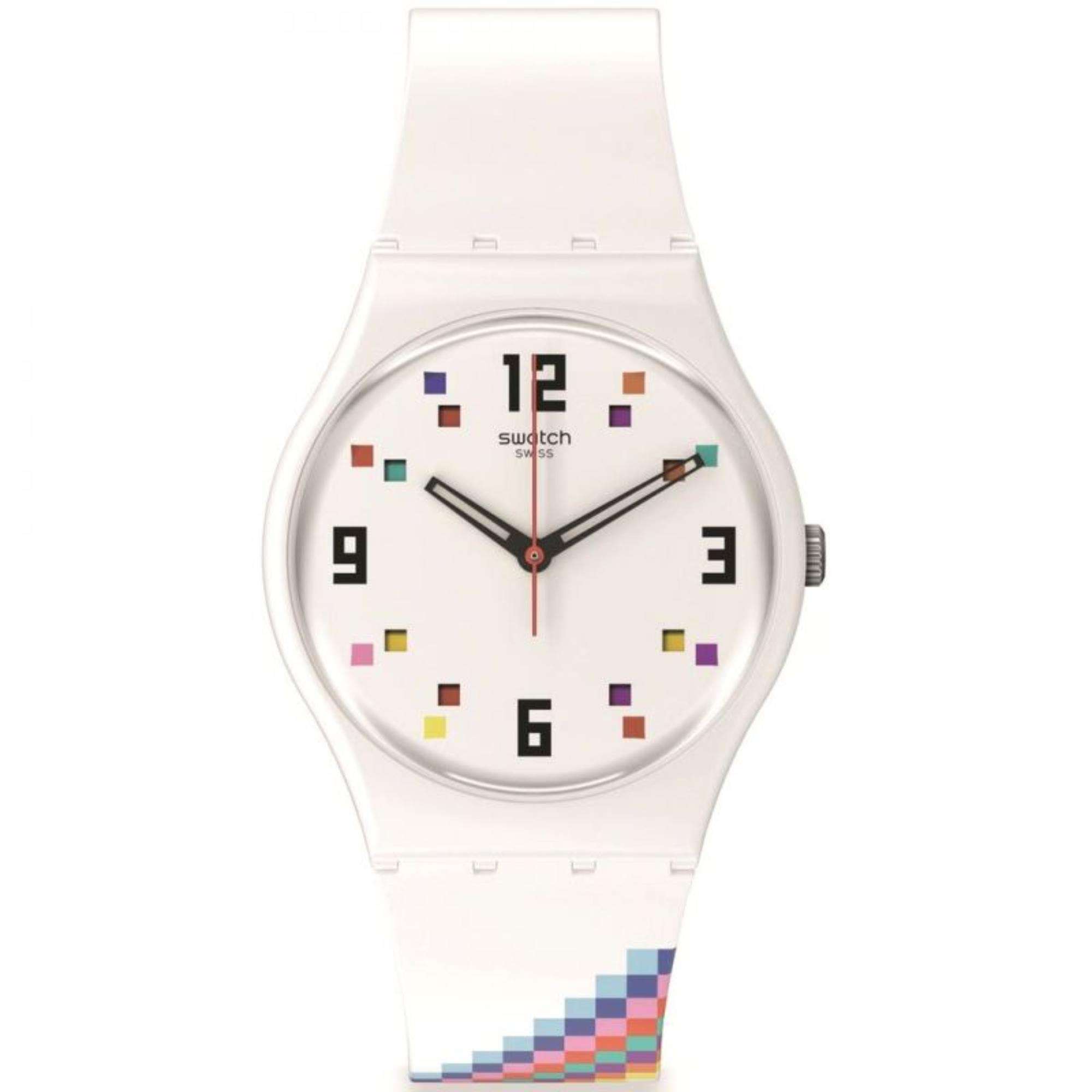 Swatch MERRY-GO-ROUND SQUARES Original Gent Watch SO28W700