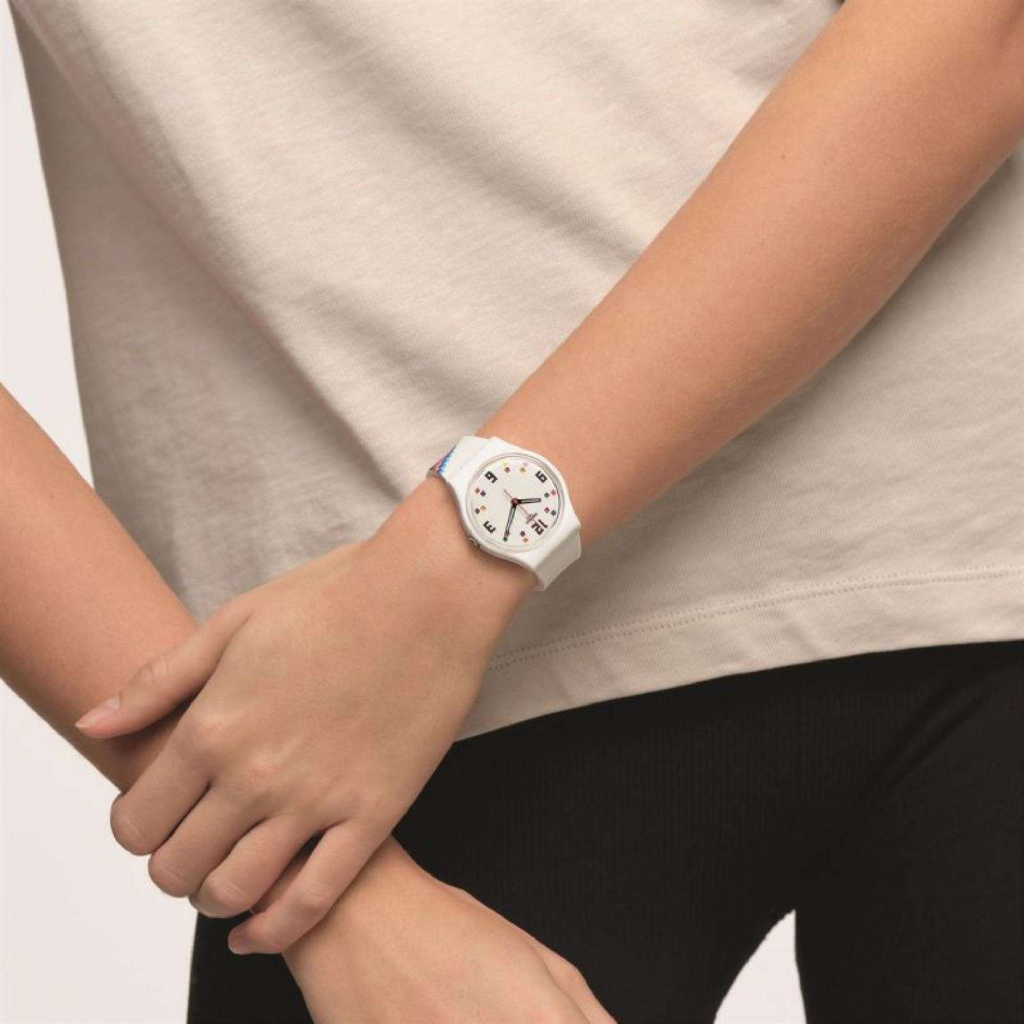 Swatch MERRY-GO-ROUND SQUARES Original Gent Watch SO28W700