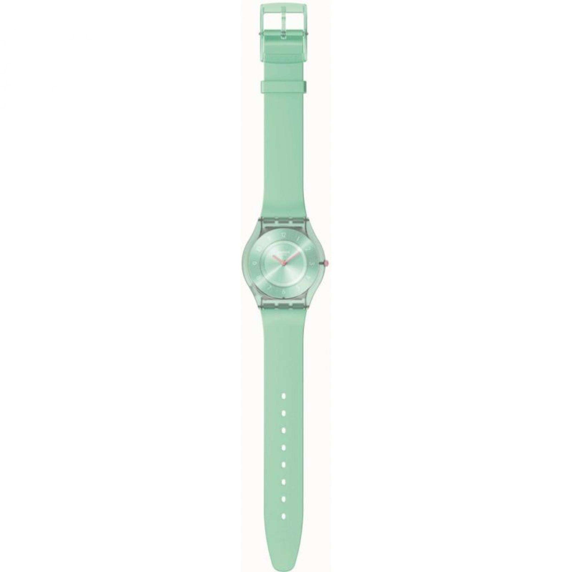 Swatch PASTELICIOUS TEAL Green Dial Unisex Watch SS08L100