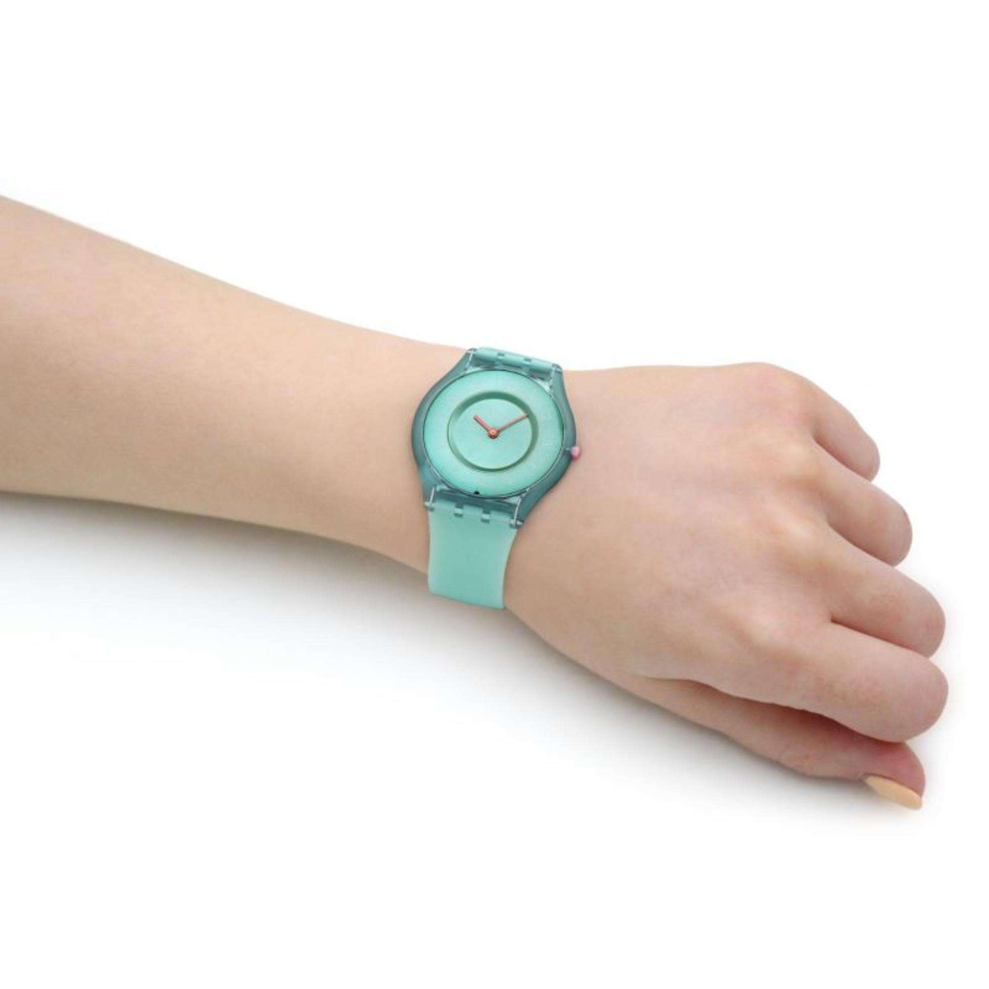 Swatch PASTELICIOUS TEAL Green Dial Unisex Watch SS08L100