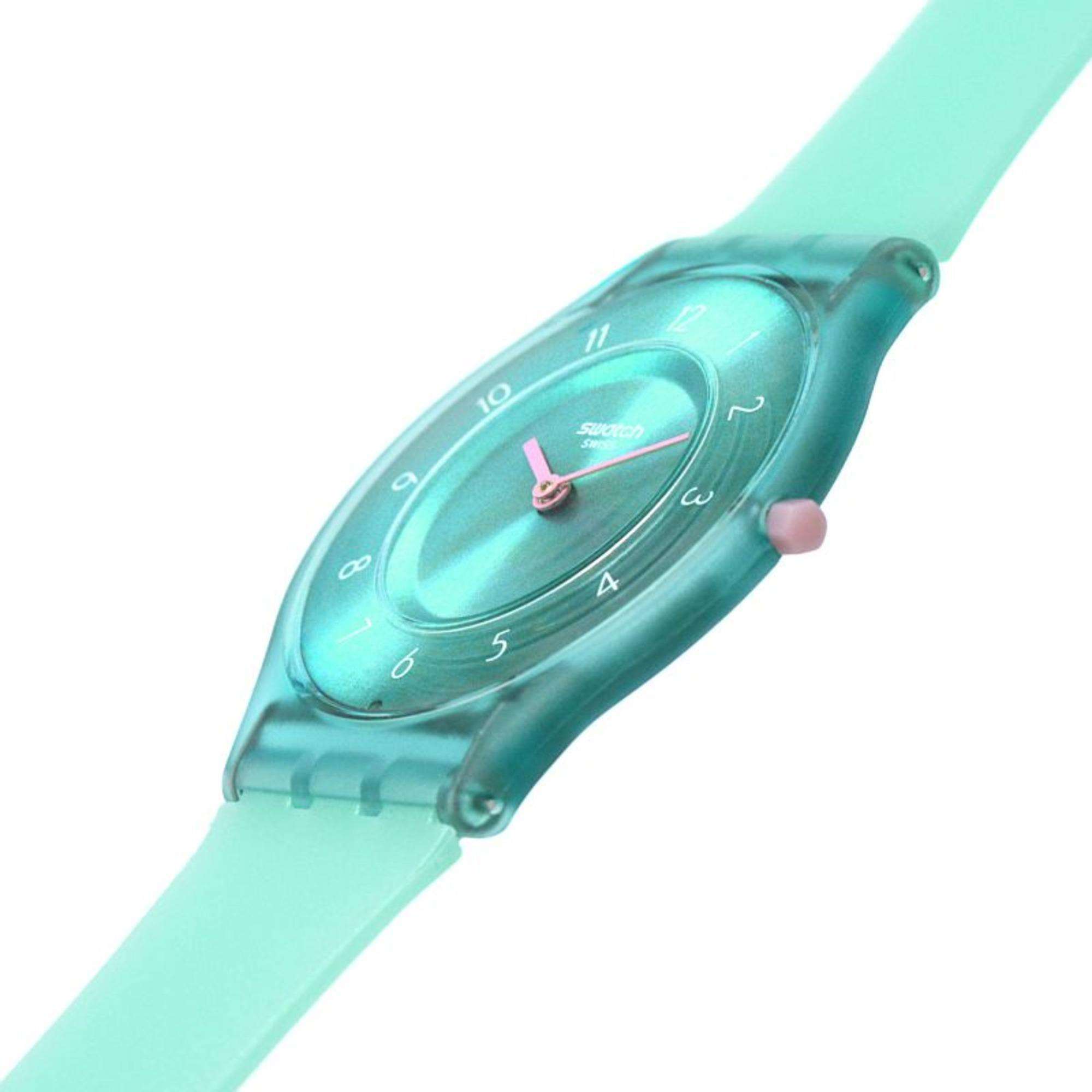 Swatch PASTELICIOUS TEAL Green Dial Unisex Watch SS08L100