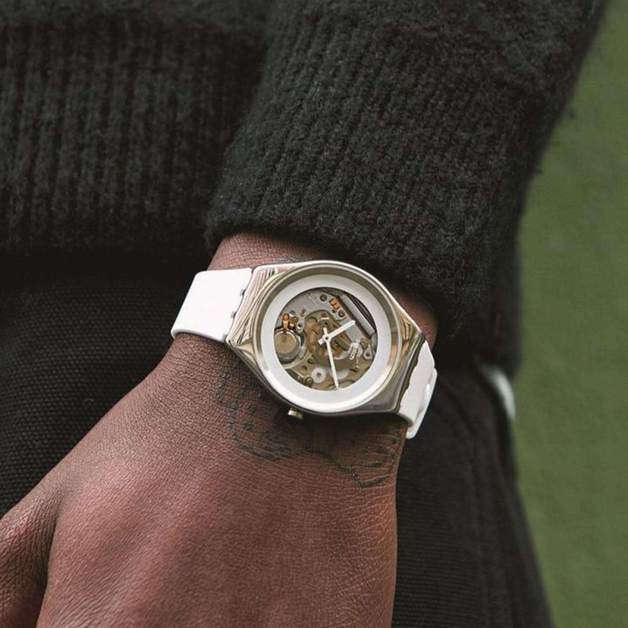 Swatch PURE WHITE IRONY Men's Watch SYXS138