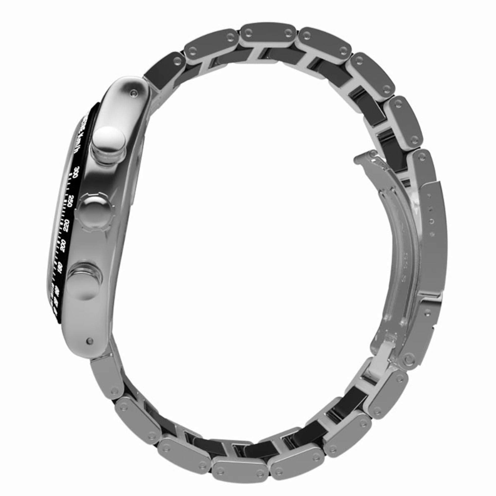 Metallic bracelet on a white background