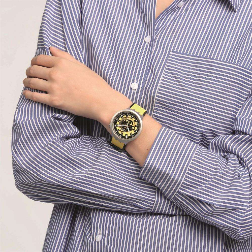 Swatch BOLDEN YELLOW Big Bold Yellow Dial Men's Watch SB07S109