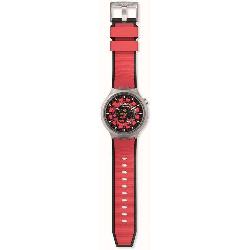 Swatch RED JUICY Big Bold Red Dial Rubber Strap Watch SB07S110