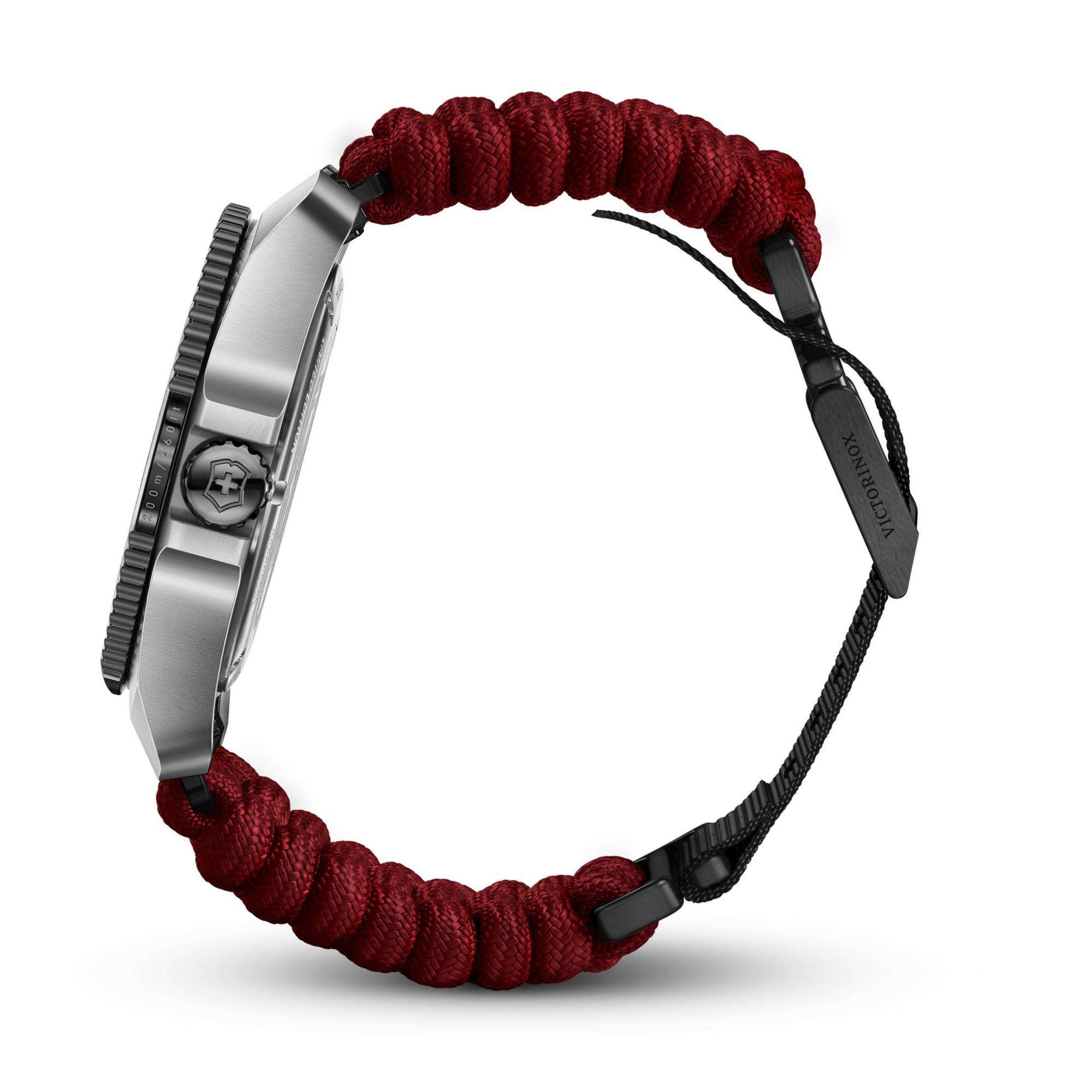 Victorinox Journey 1884 Limited Edition Quartz Black Dial Red Paracord Strap Men's Watch 242016.1