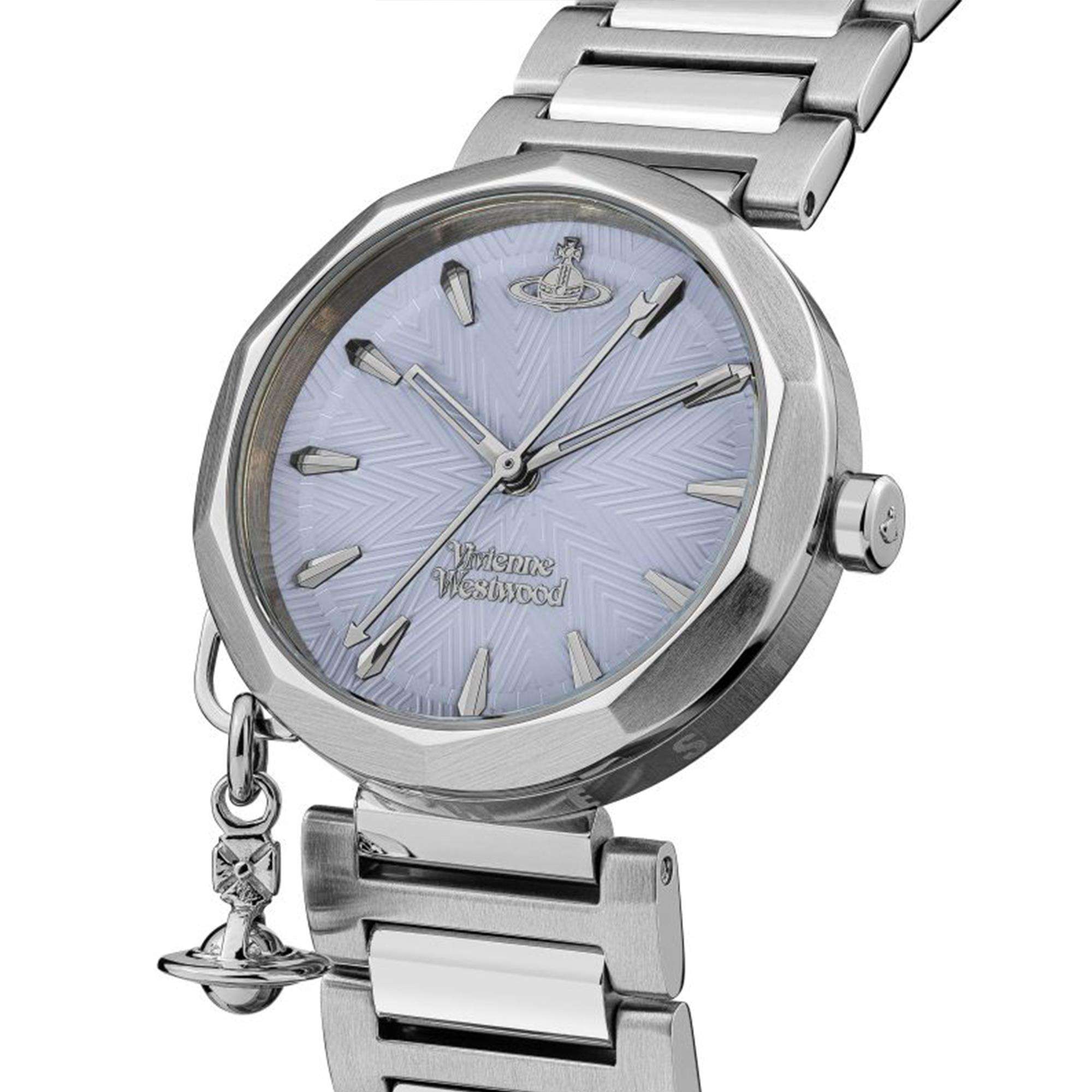 Vivienne Westwood Poplar Quartz Blue Dial Steel Strap Women's Watch VV246LBLSL