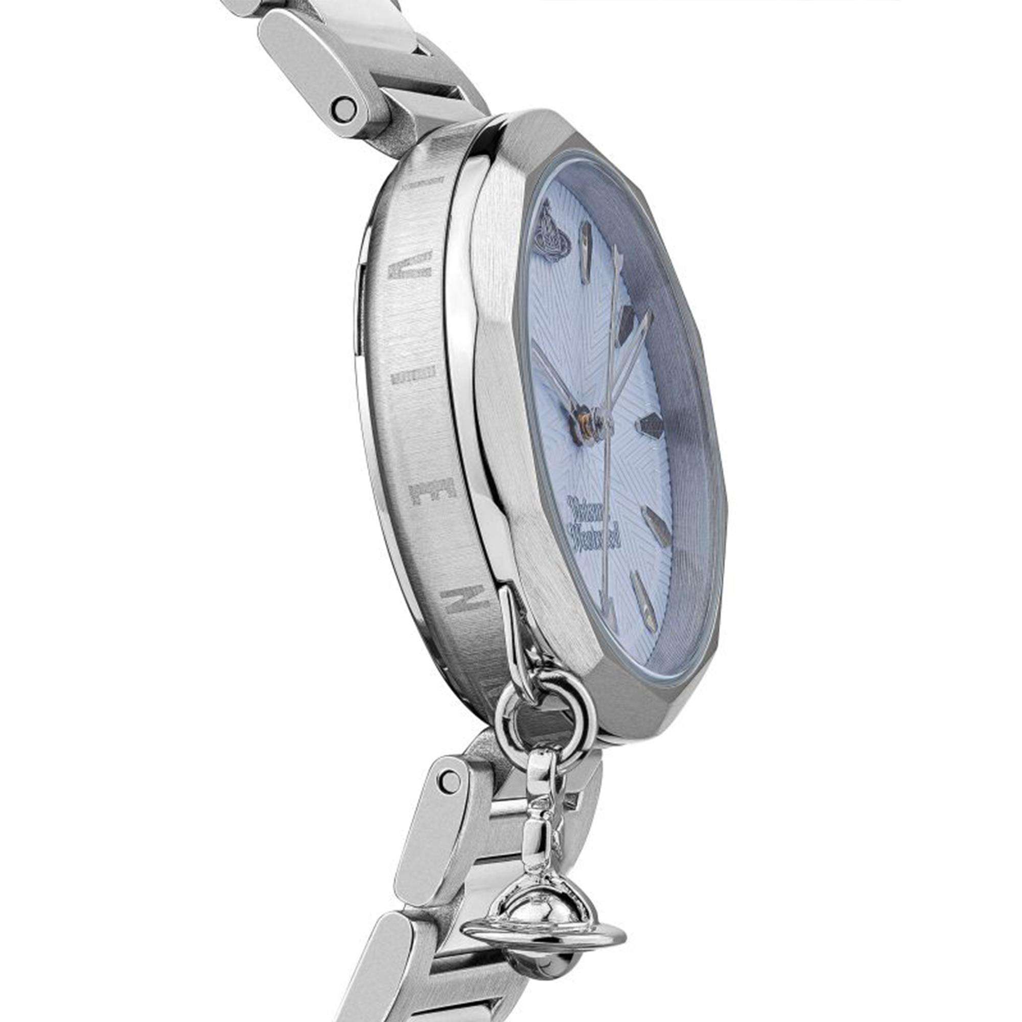 Vivienne Westwood Poplar Quartz Blue Dial Steel Strap Women's Watch VV246LBLSL