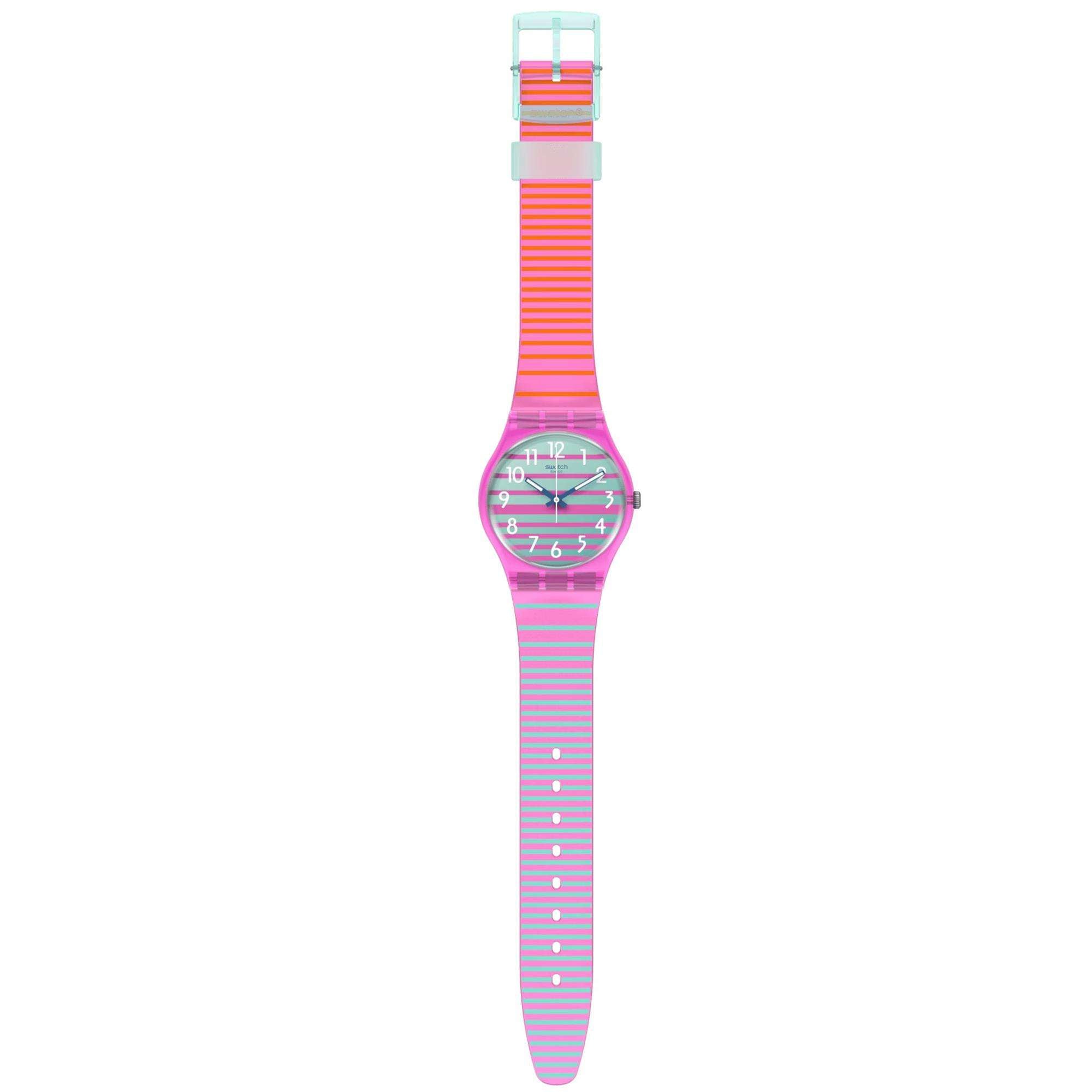 Gent Electrifying Summer Quartz Multi-Coloured Dial Pink Silicone Strap Unisex Watch SO28P105