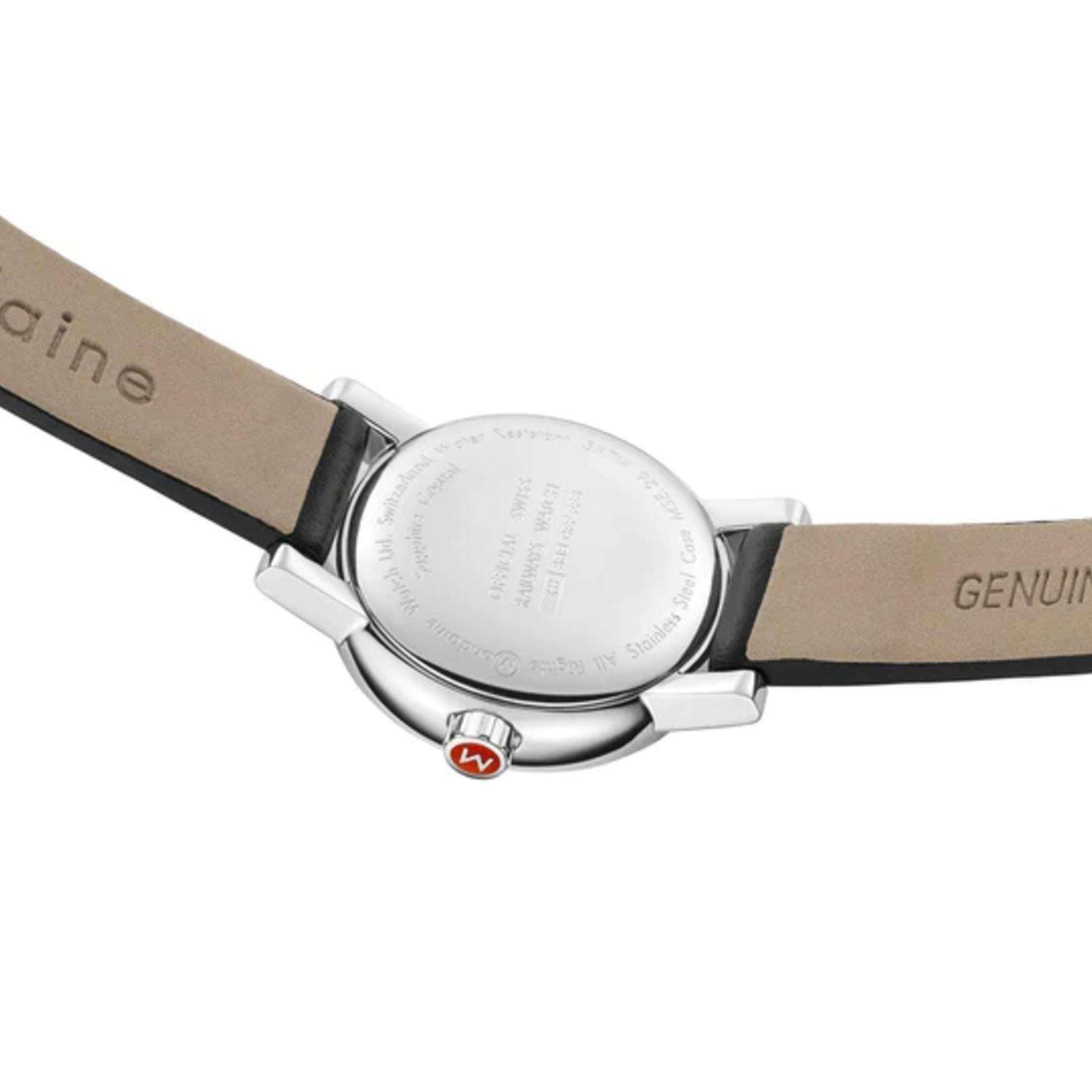 Mondaine evo2 Petite Stainless Steel Case Black Leather Strap Ladies Watch MSE.26110.LB 26mm