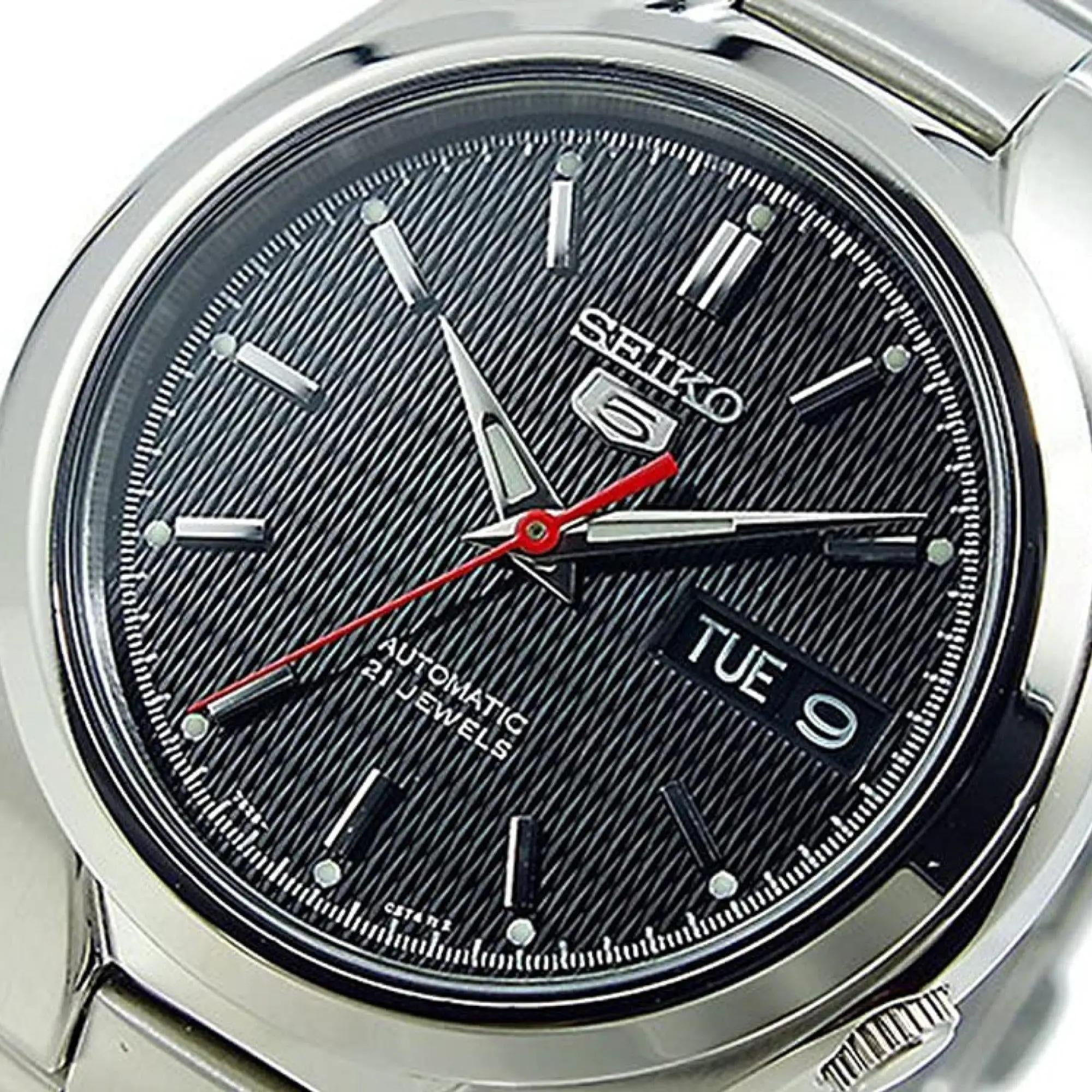 Seiko 5 Automatic Black Dial Stainless Steel Bracelet Men's Watch SNK607K1