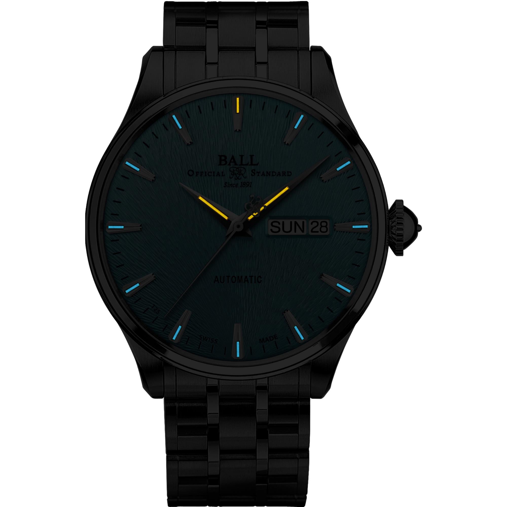 Ball Trainmaster Eternity Automatic Ice Blue Dial Stainless Steel Bracelet Men's Watch NM2080D-S2J-IBE