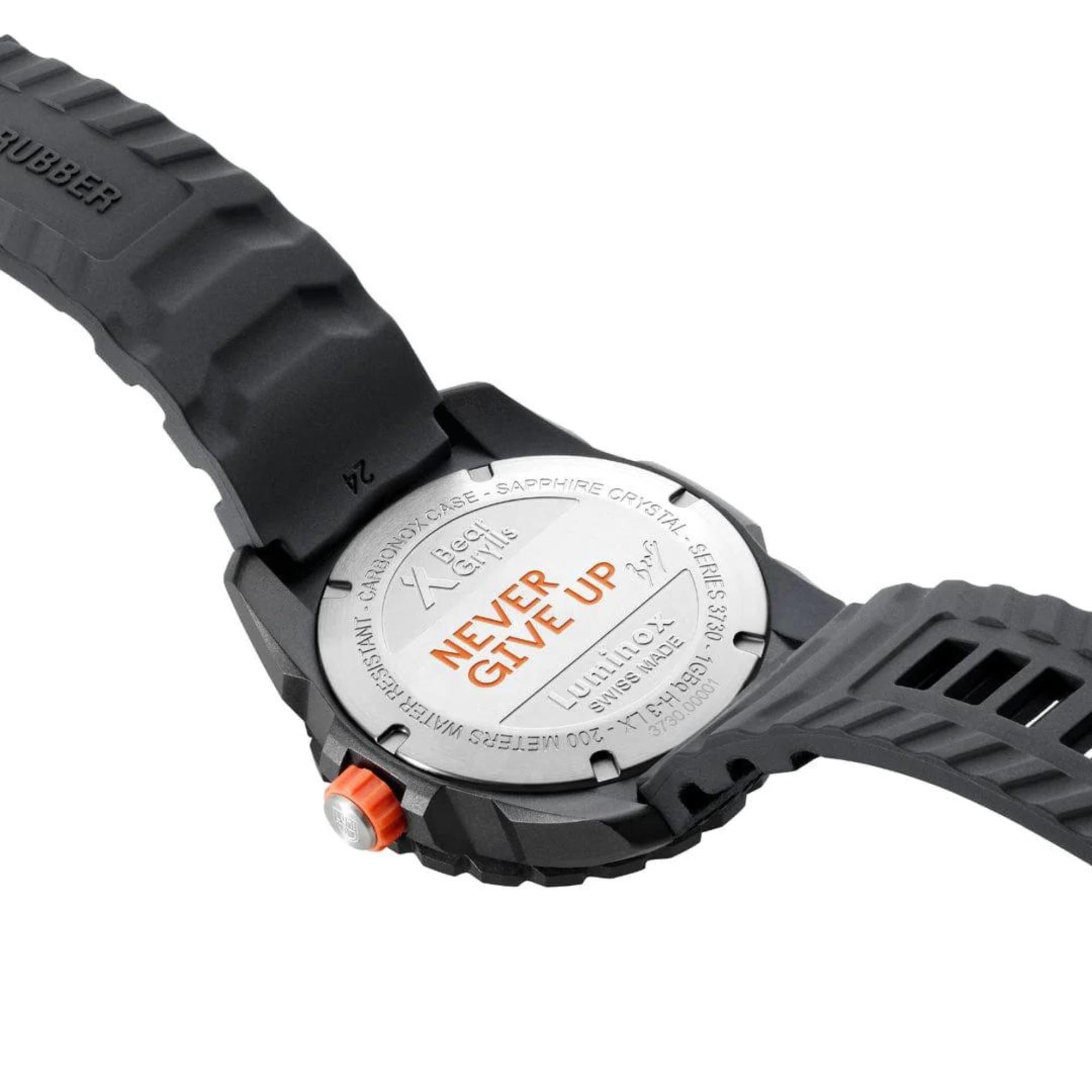 Luminox Bear Grylls Survival Quartz Black Dial Black Silicone Strap Men's Watch XB.3739