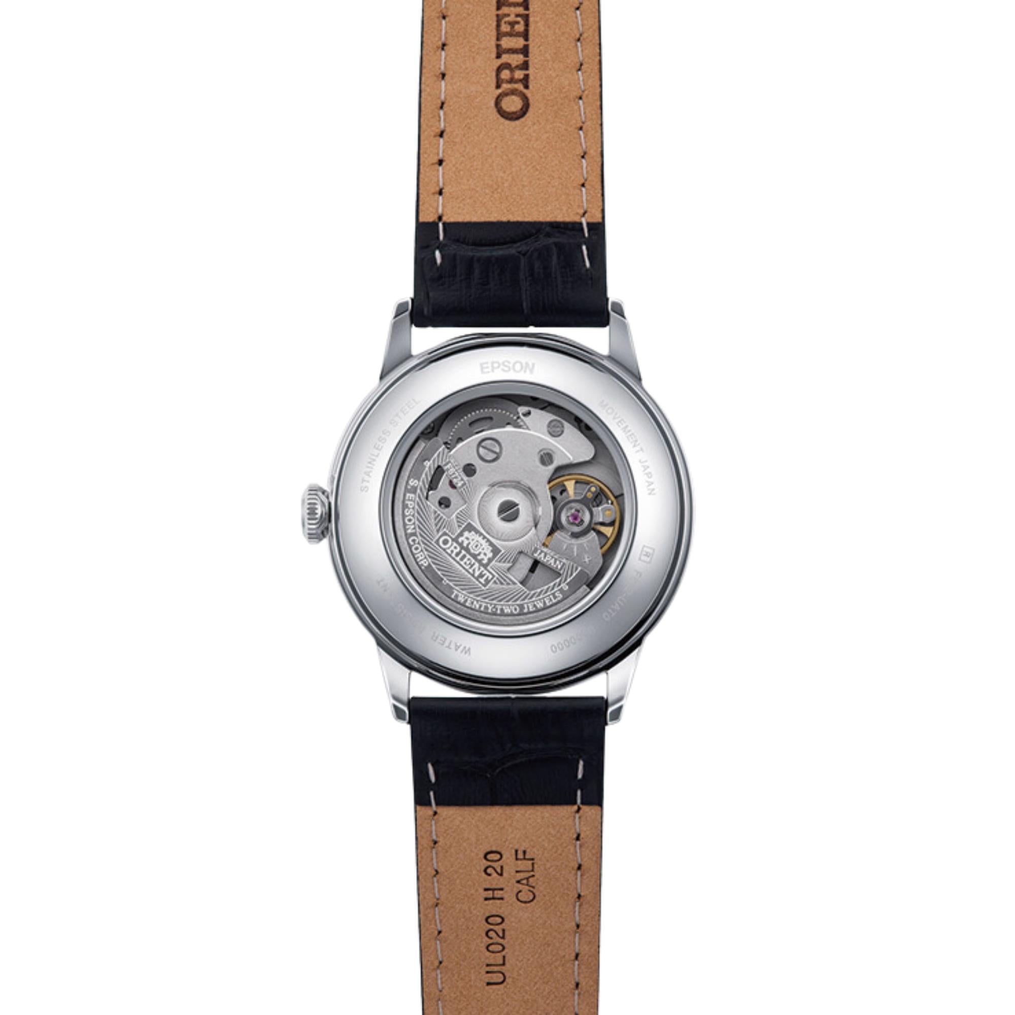 Orient Bambino Mechanical Black Dial Black Leather Strap Men’s Watch RA-AC0M02B10B