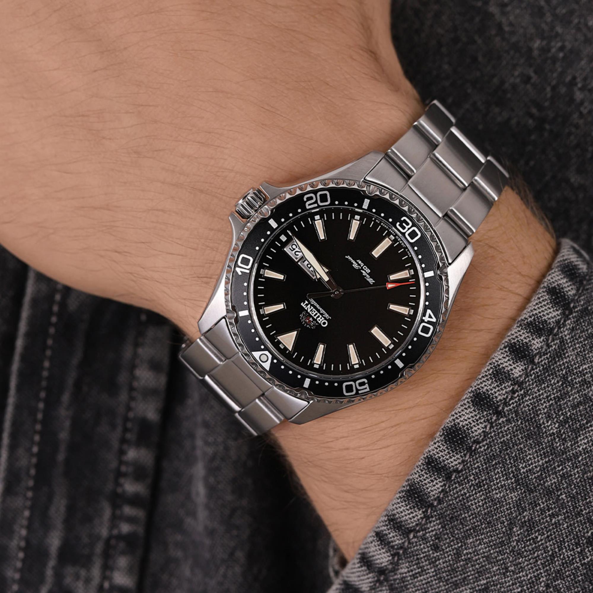 Orient Mako III Automatic Black Dial Stainless Steel Bracelet Men’s Watch RA-AA0001B19B