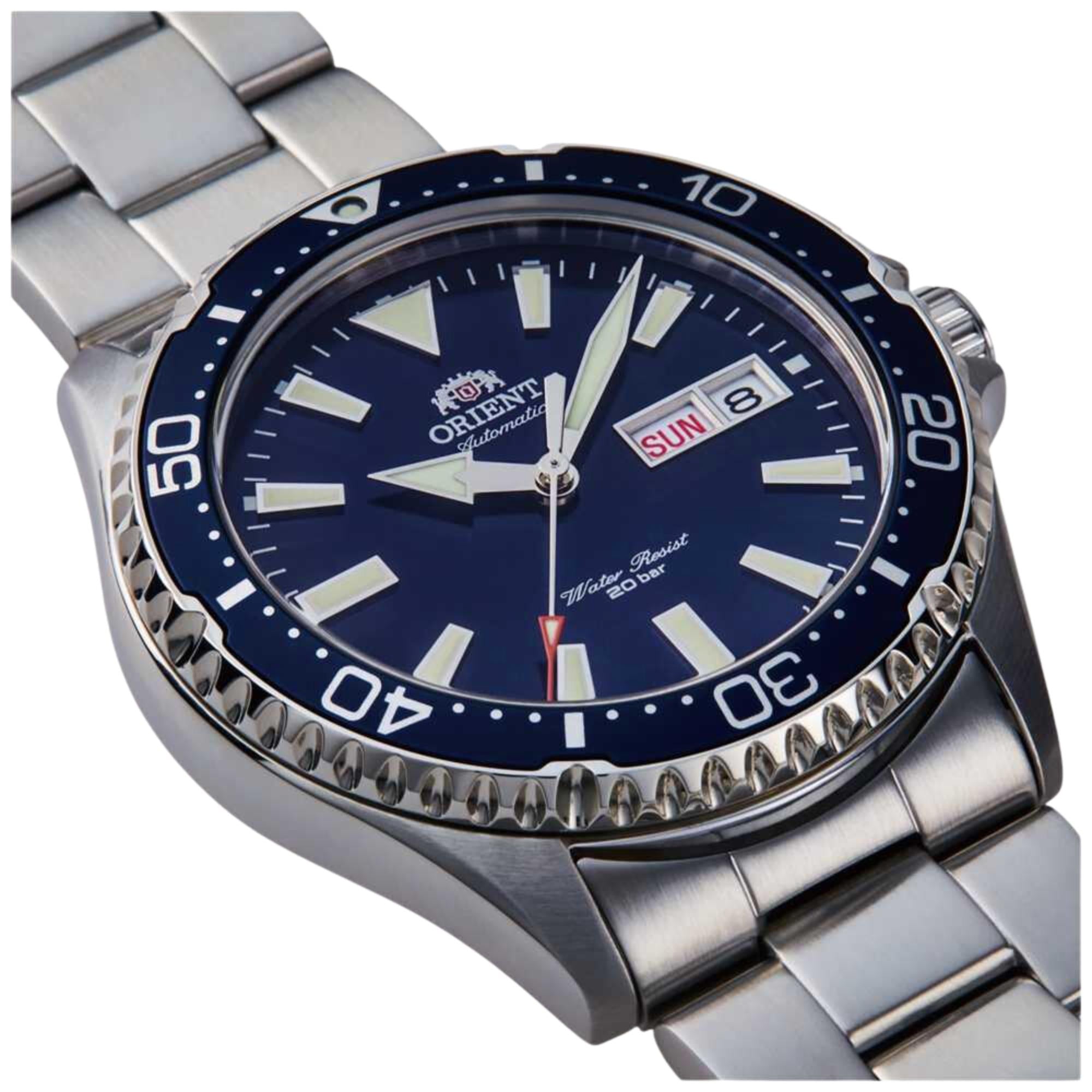 Orient Mako III Automatic Blue Dial Stainless Steel Bracelet Men’s Watch RA-AA0002L19B